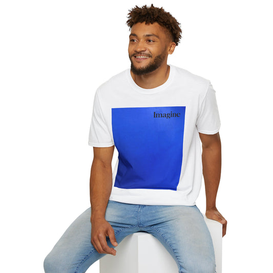 The Power of Color Collection - "Imagine" in Blue Unisex Softstyle T-Shirt