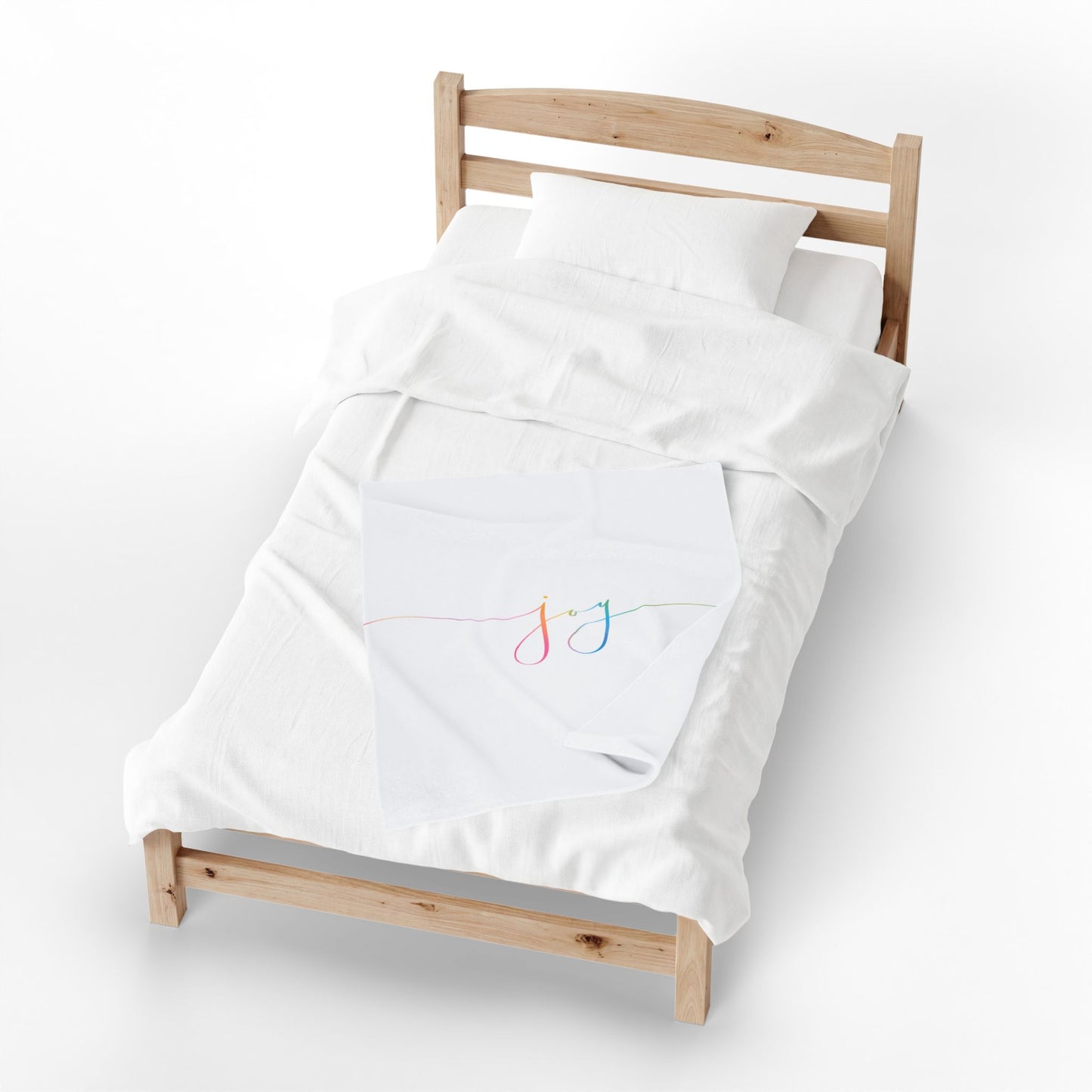 "JOY" Velveteen Plush Blanket & Cozy Throw