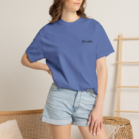 The Power of Words Collection - "Breathe" with Feather Unisex Soft-style T-Shirt