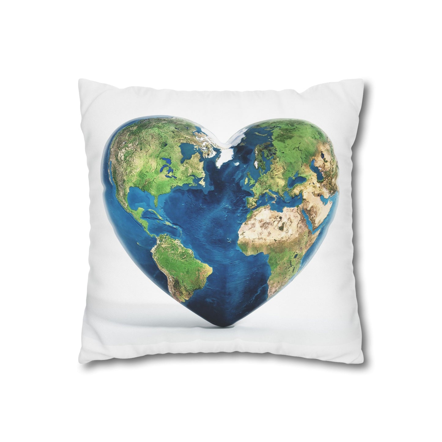 "Joy" and Earth Heart Decorative Pillow Cover