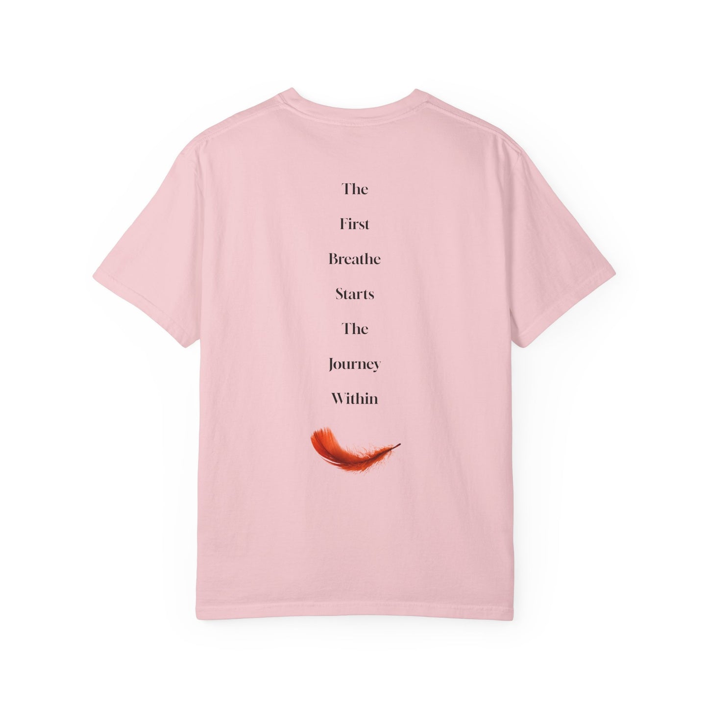 The Power of Words Collection - "Breathe" with Feather Unisex Soft-style T-Shirt