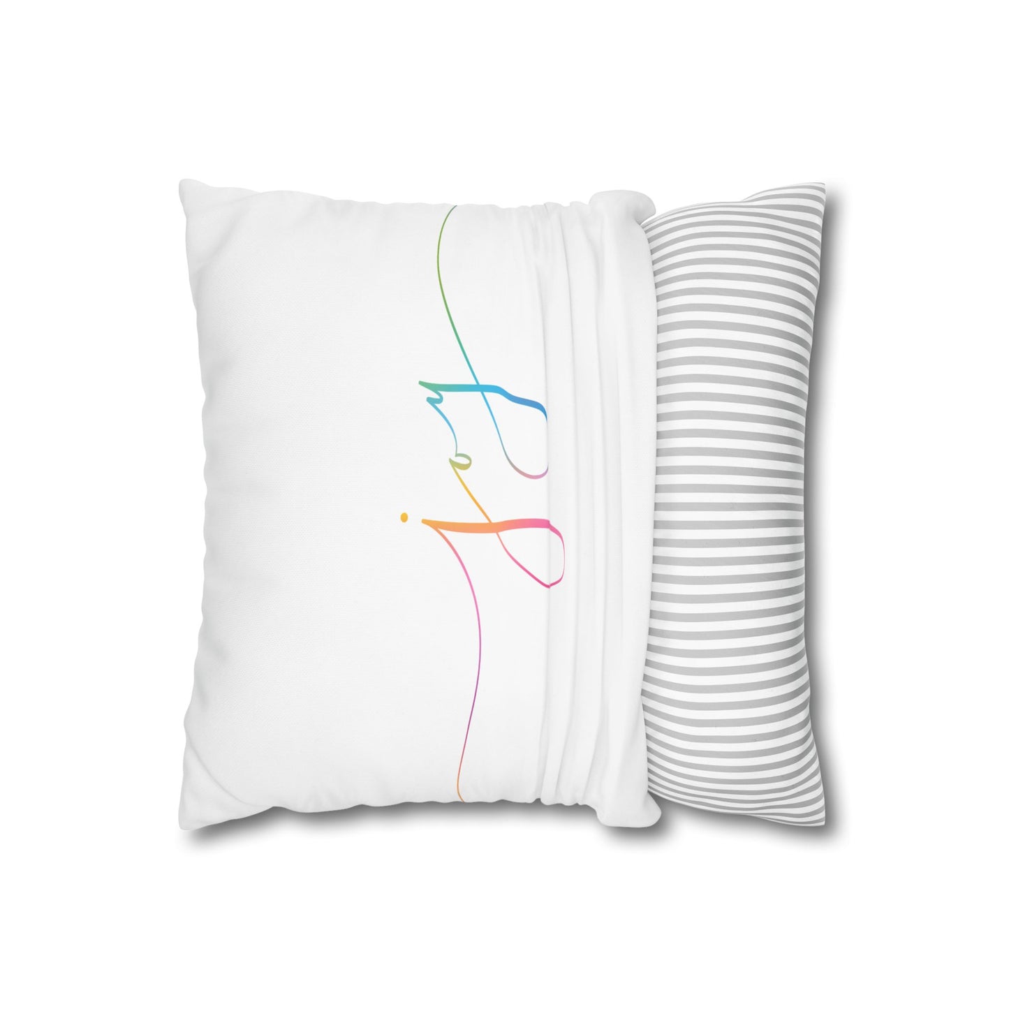 "Joy" and Earth Heart Decorative Pillow Cover