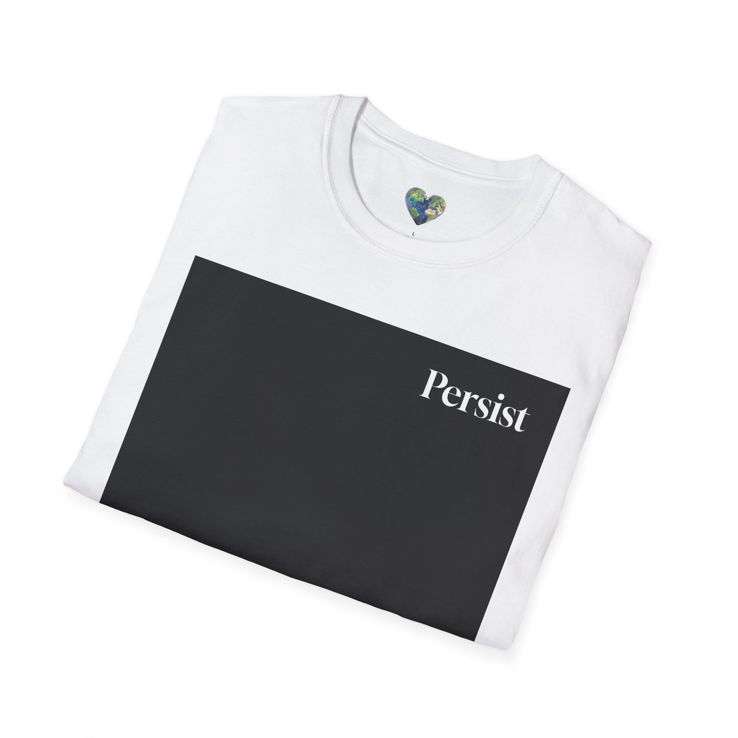 The Power of Color Collection - "Persist" in Black Unisex Softstyle T-Shirt