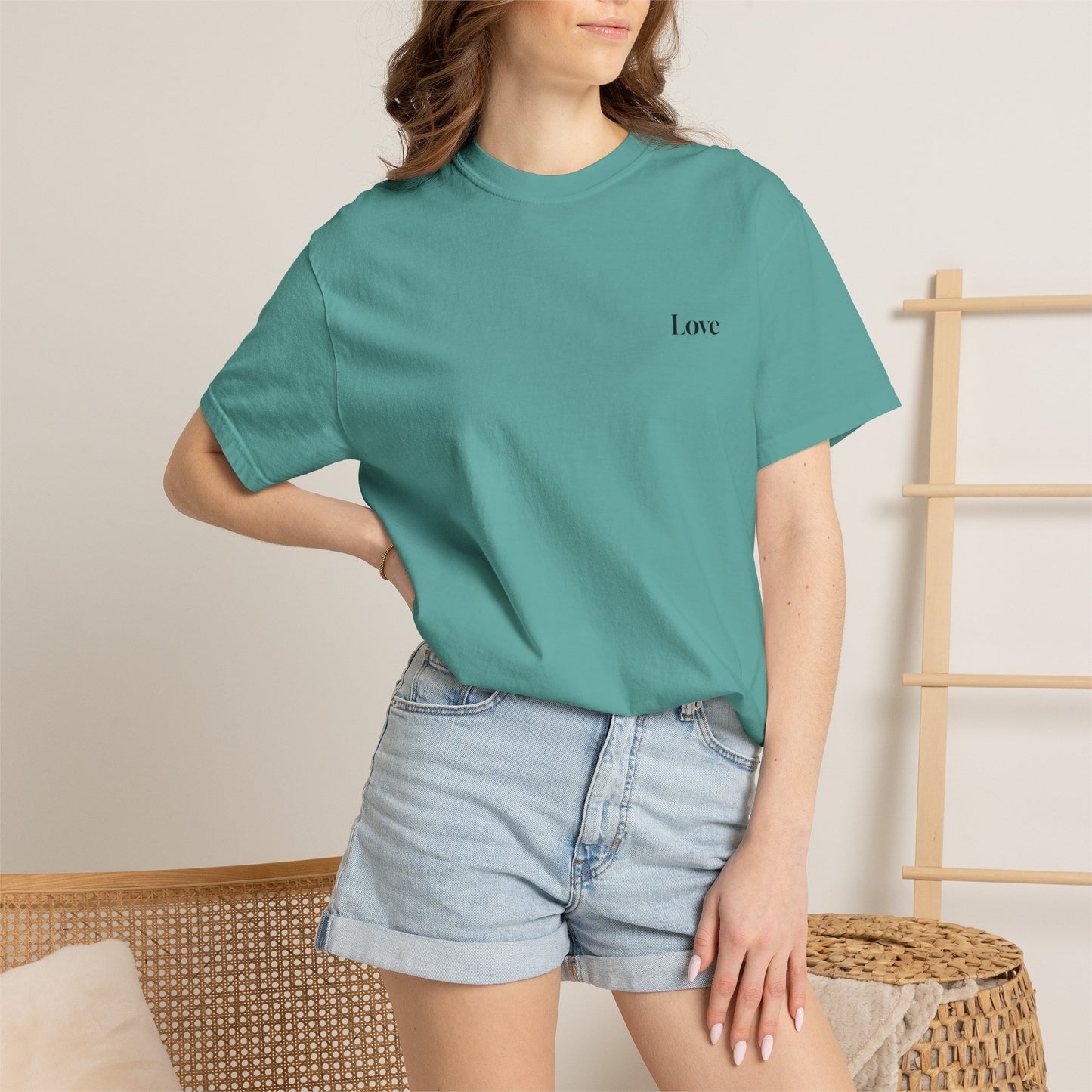 The Power of Words Collection - "Love" with Earth Heart Unisex Soft-style T-Shirt