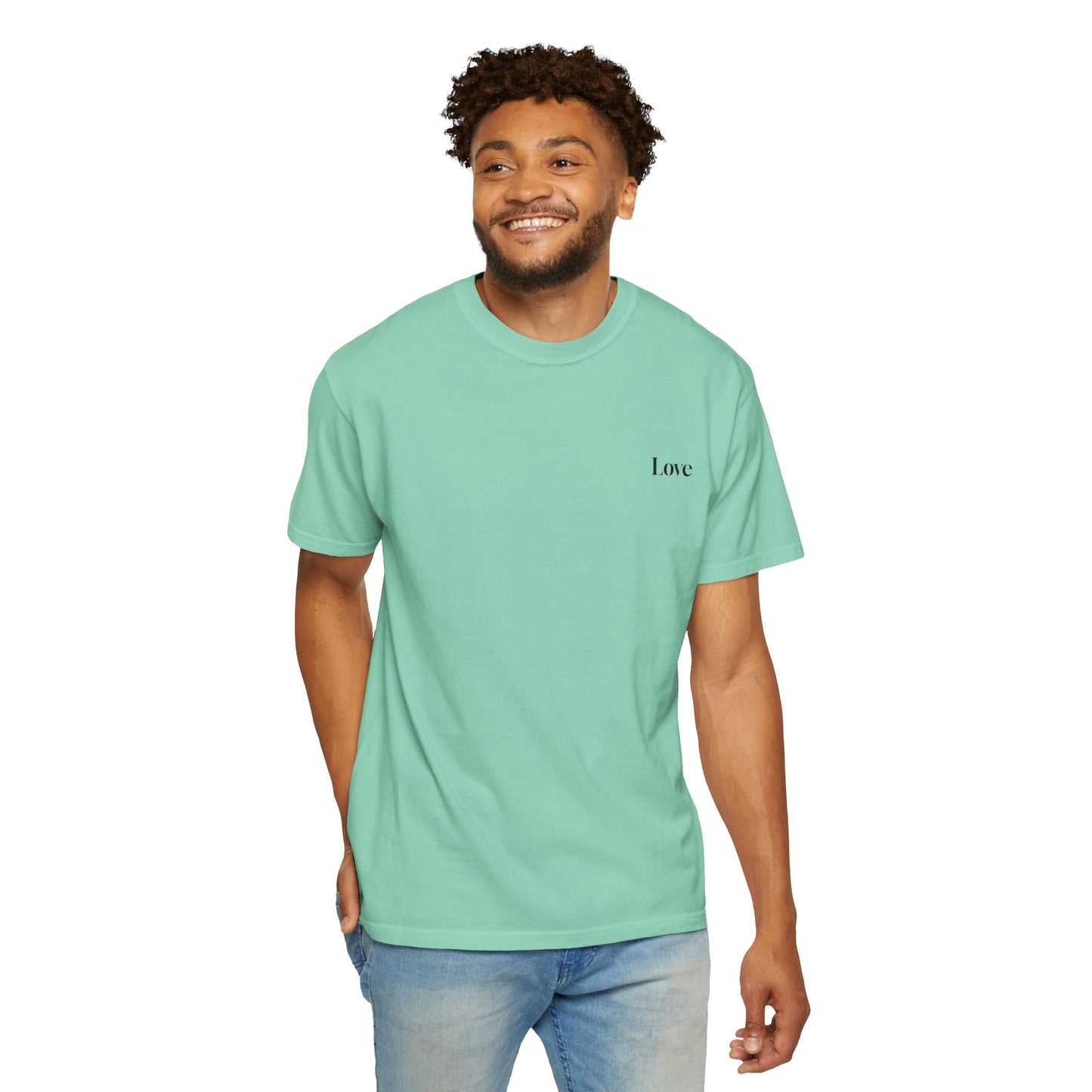 The Power of Words Collection - "Love" with Earth Heart Unisex Soft-style T-Shirt