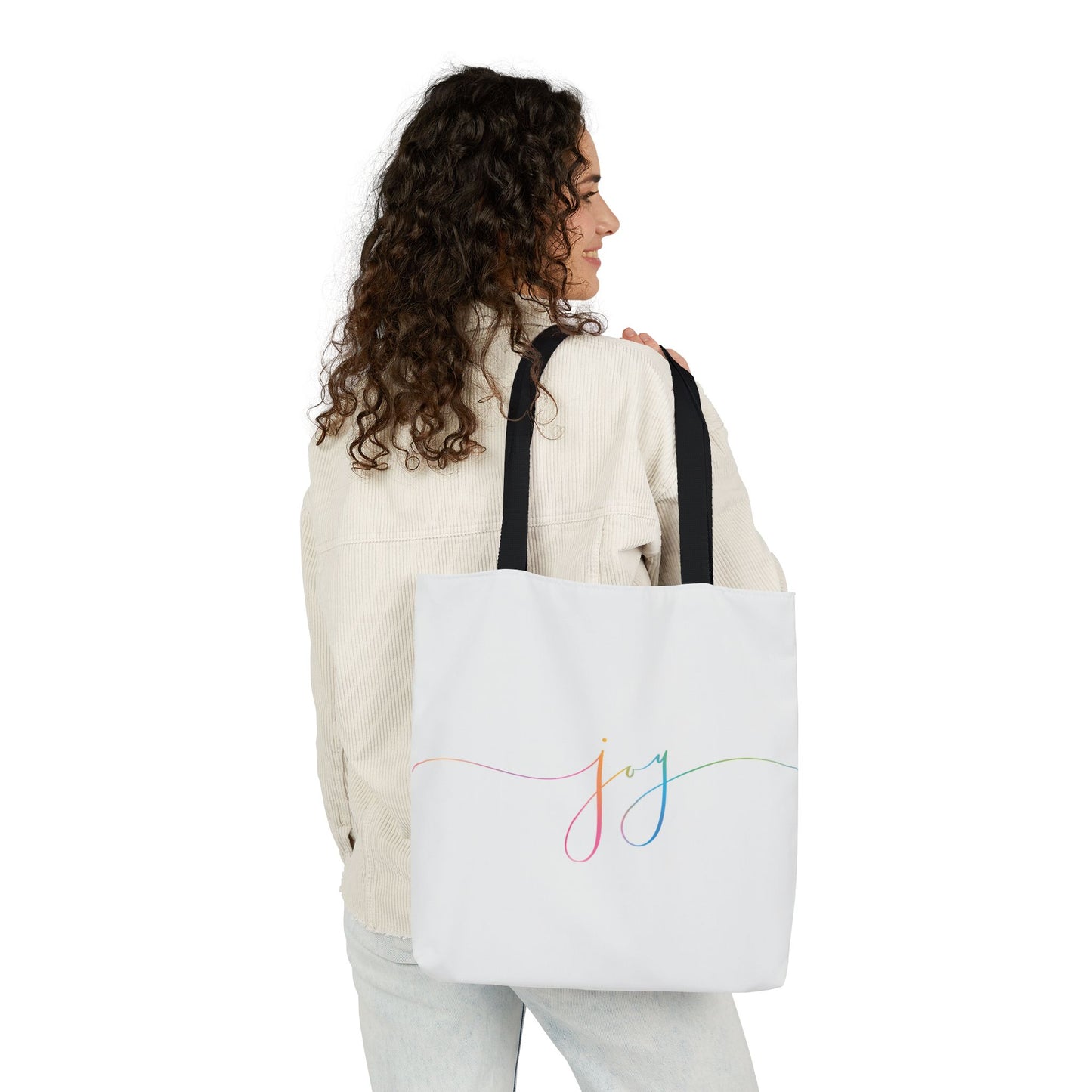 "JOY" Heart Earth Canvas Tote