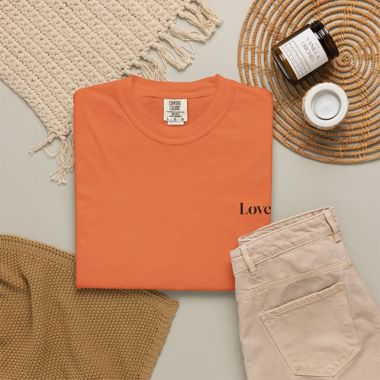 The Power of Words Collection - "Love" with Earth Heart Unisex Soft-style T-Shirt