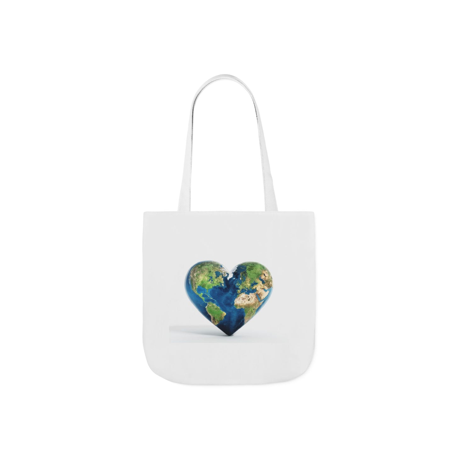 "JOY" Heart Earth Canvas Tote