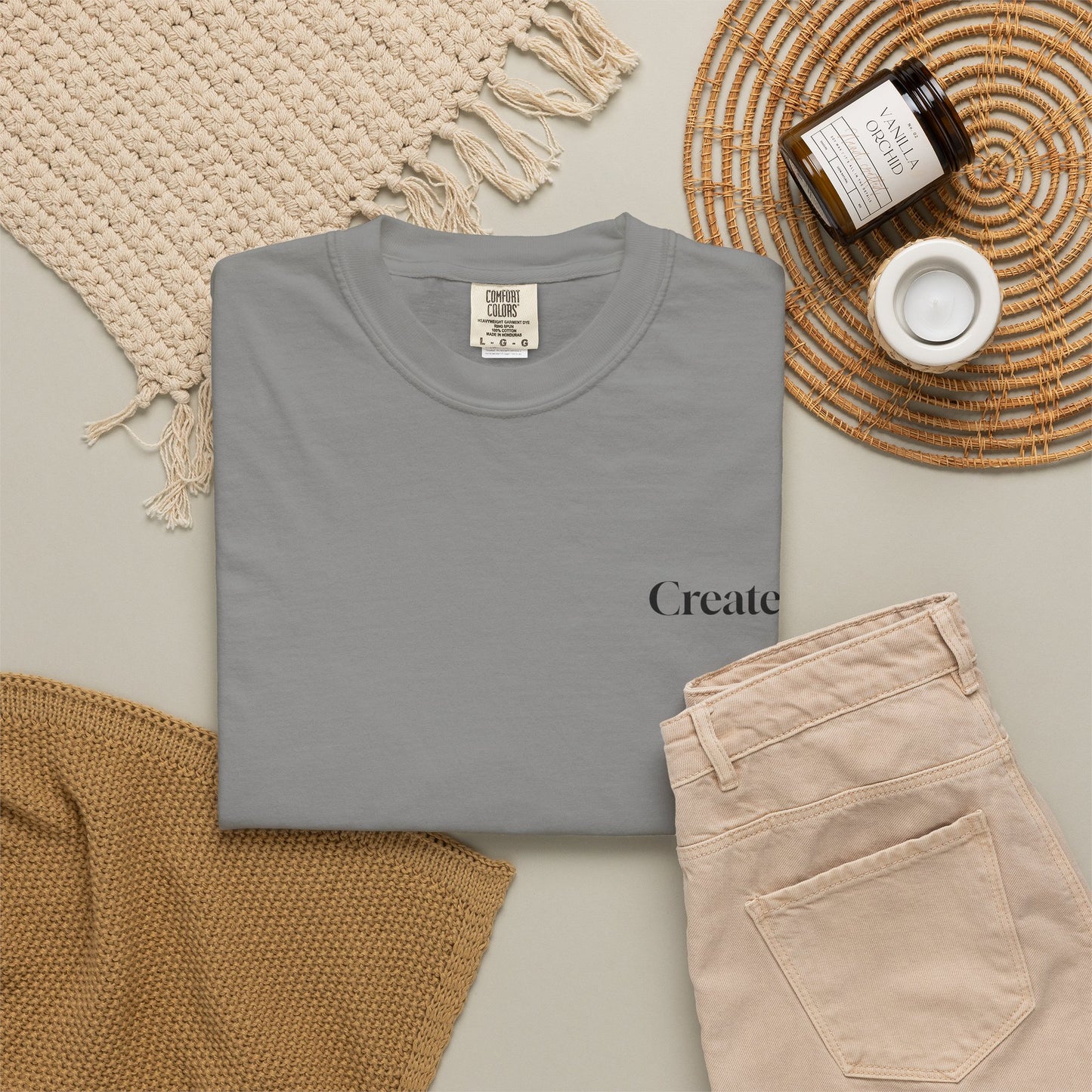 The Power of Words Collection - "Create" with Balancing Stones Unisex Soft-style T-Shirt