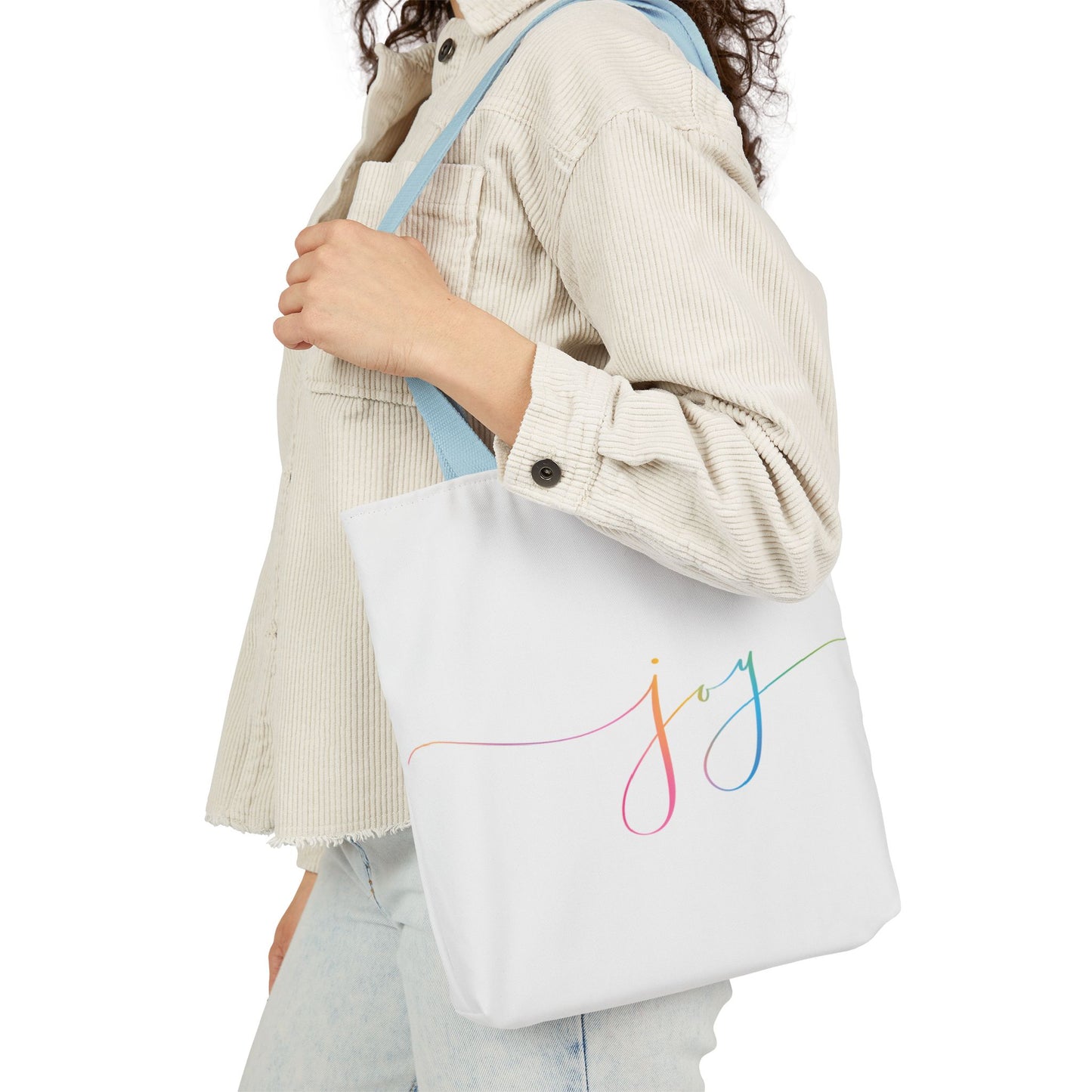 "JOY" Heart Earth Canvas Tote