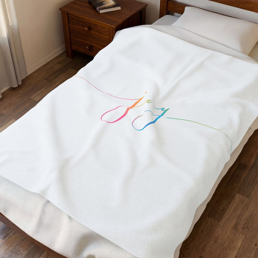 "JOY" Velveteen Plush Blanket & Cozy Throw