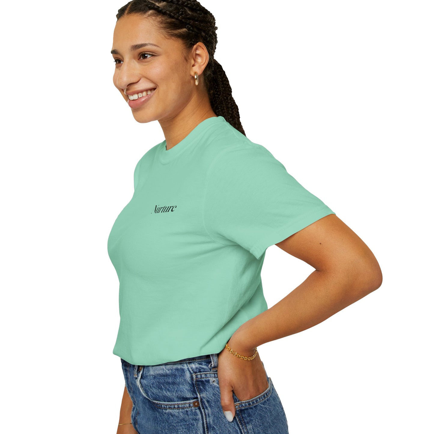 The Power of Words Collection - "Nurture" with Growing Plant Unisex Soft-style T-Shirt