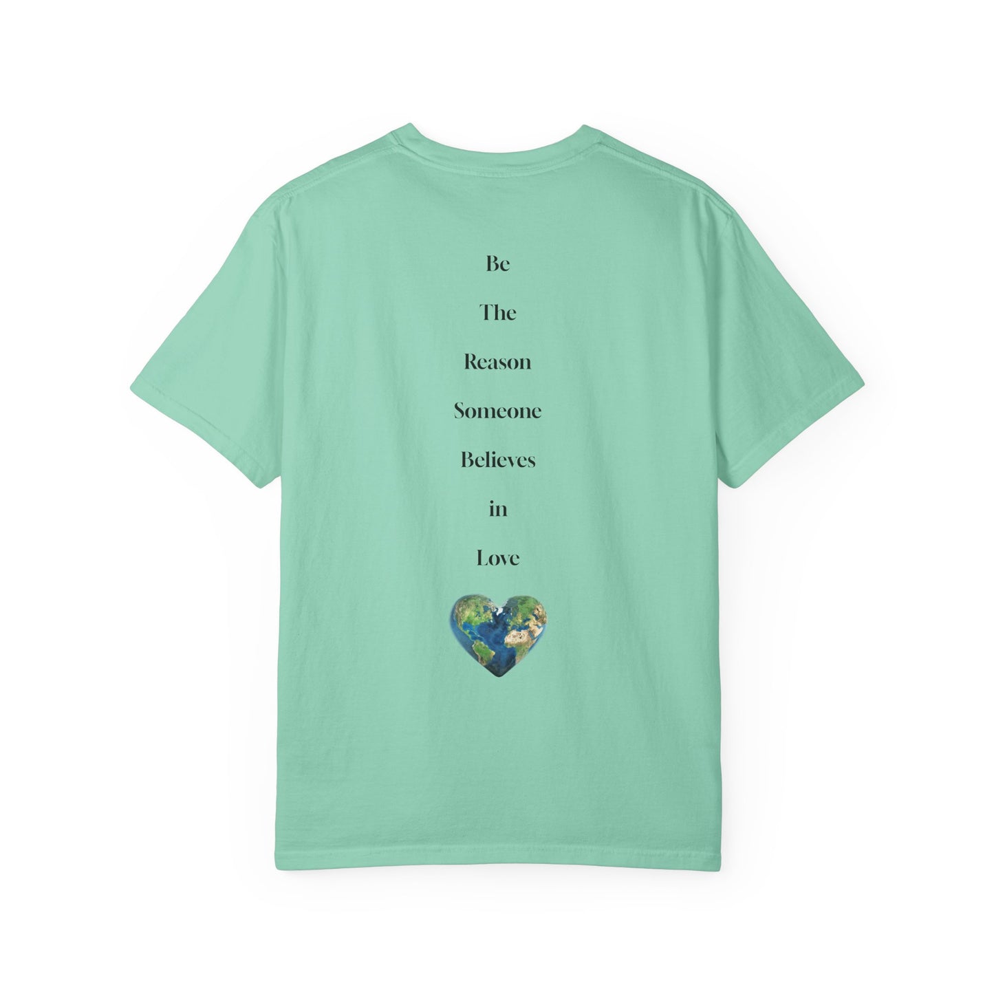 The Power of Words Collection - "Love" with Earth Heart Unisex Soft-style T-Shirt