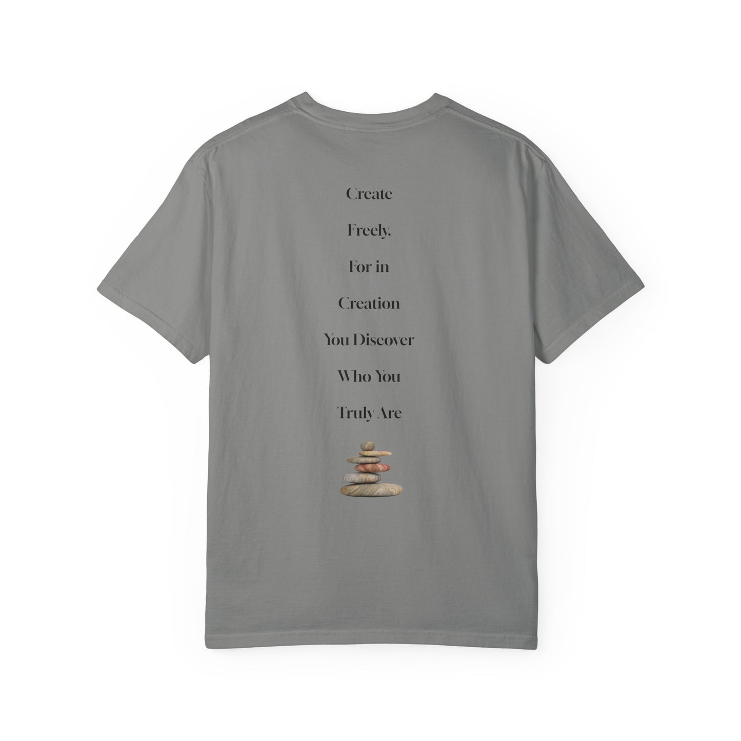 The Power of Words Collection - "Create" with Balancing Stones Unisex Soft-style T-Shirt