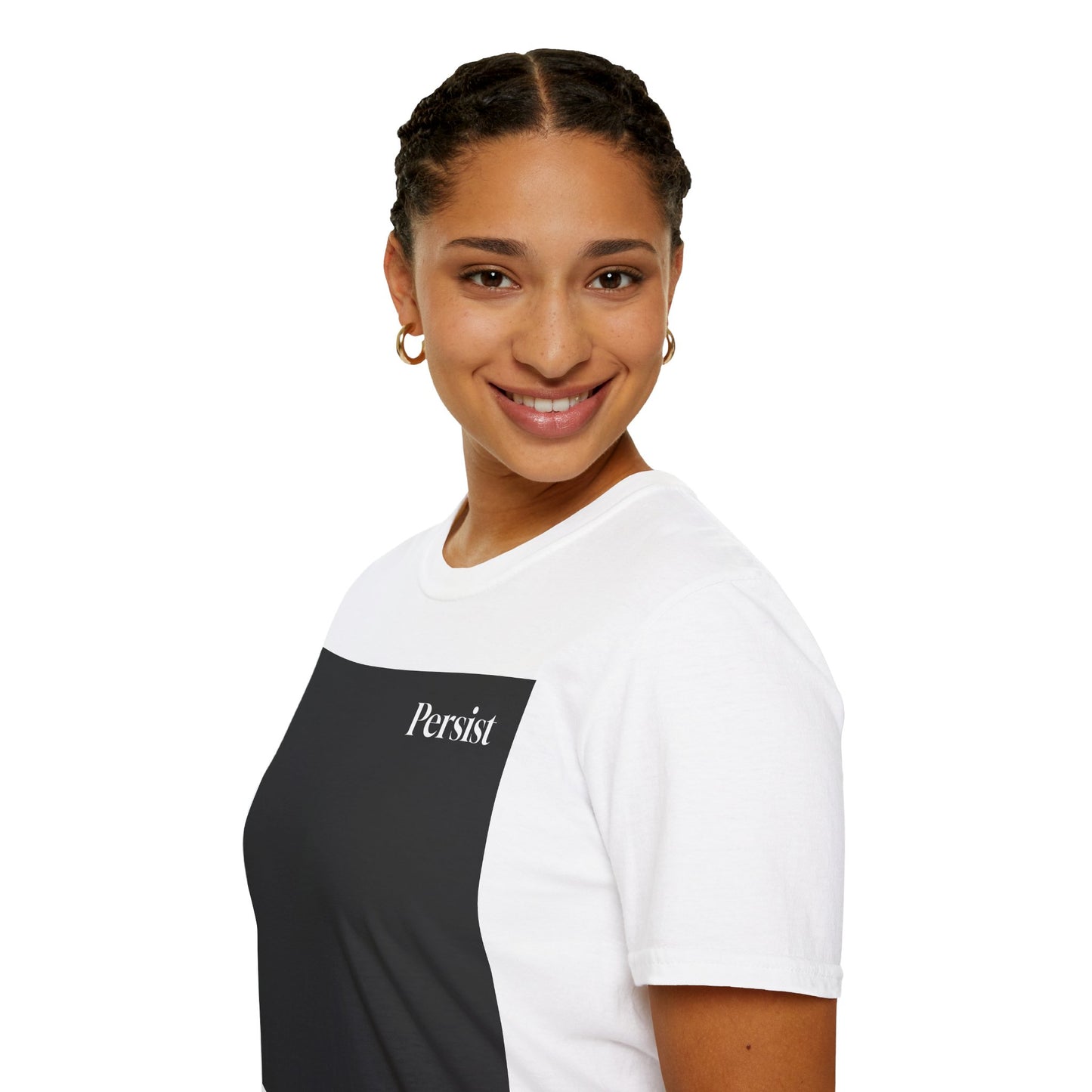 The Power of Color Collection - "Persist" in Black Unisex Softstyle T-Shirt