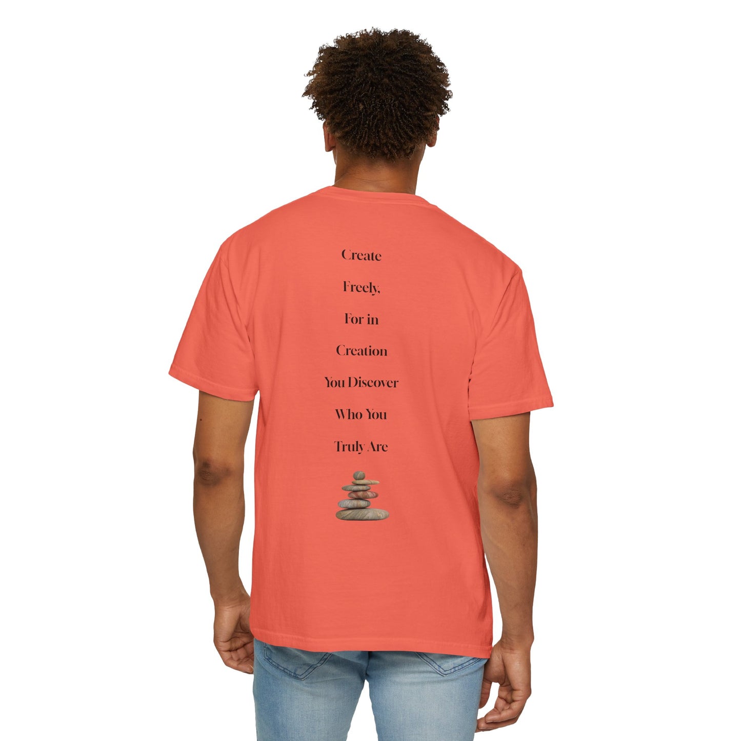 The Power of Words Collection - "Create" with Balancing Stones Unisex Soft-style T-Shirt