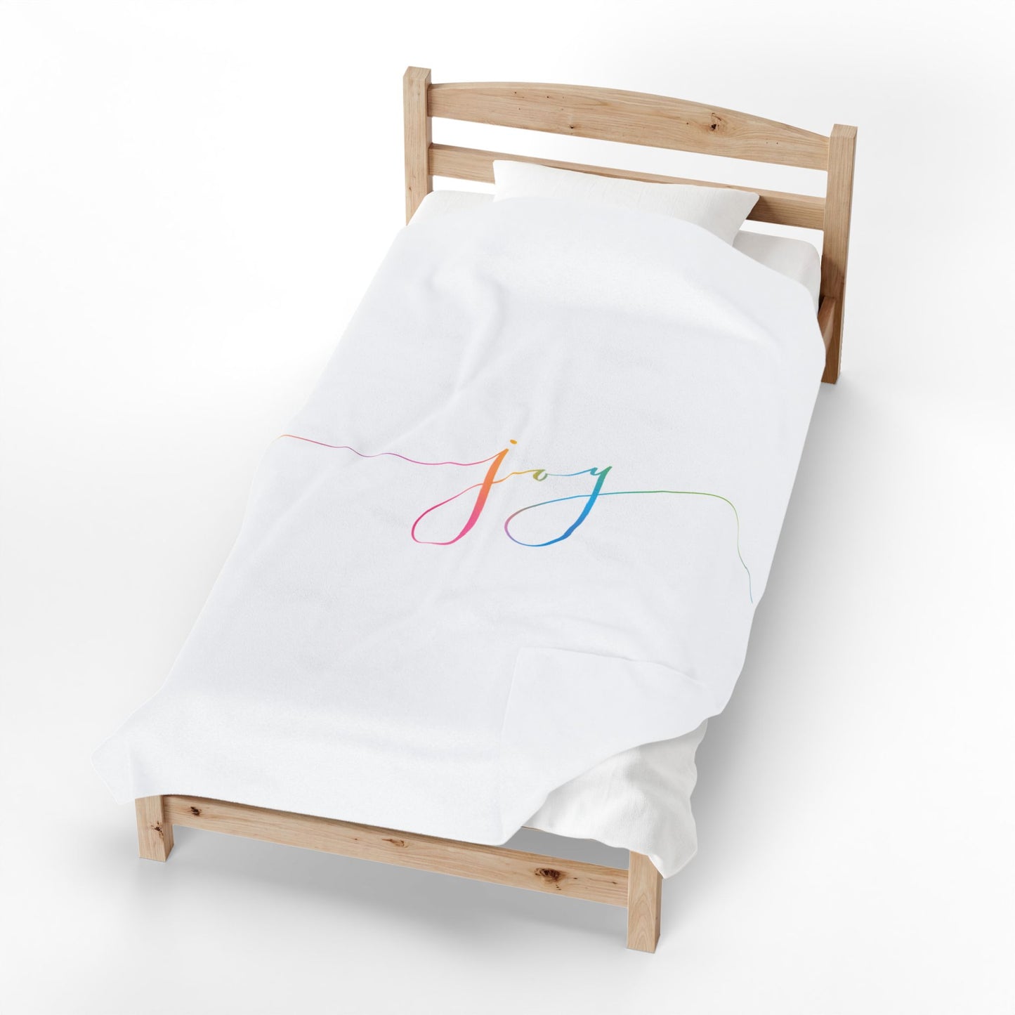 "JOY" Velveteen Plush Blanket & Cozy Throw