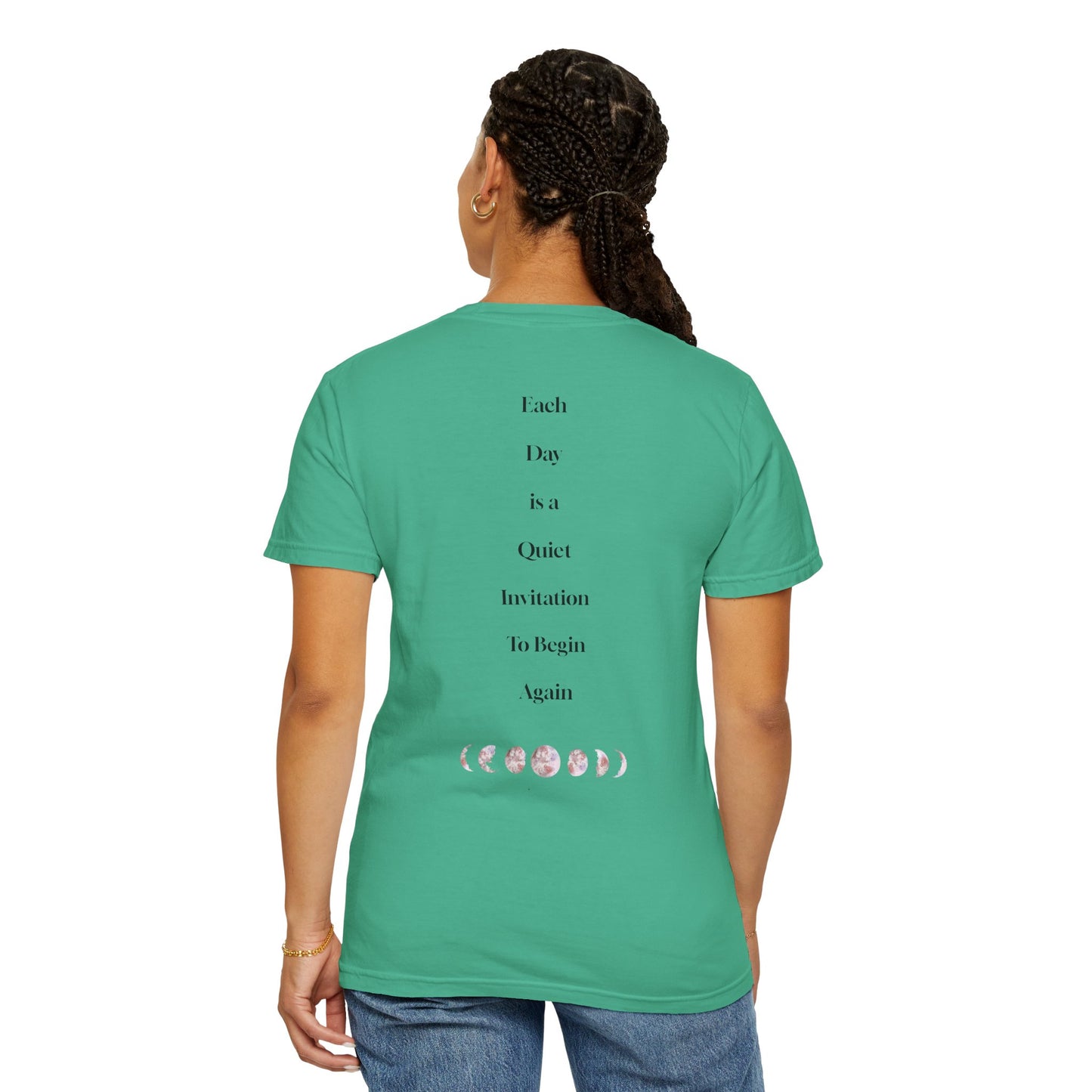 The Power of Words Collection - "Renew" with Moon Phases Unisex Soft-style T-Shirt