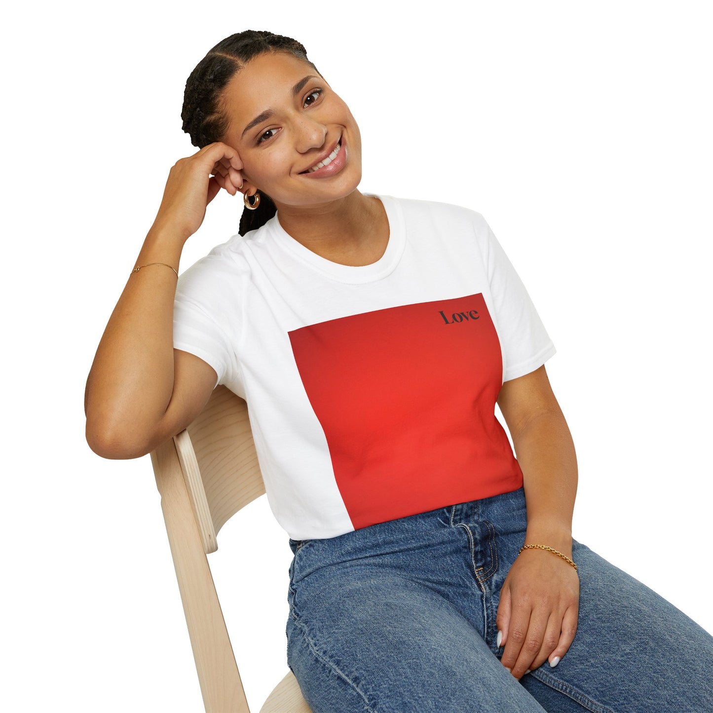 The Power of Color Collection - "Love" in Red Unisex Softstyle T-Shirt