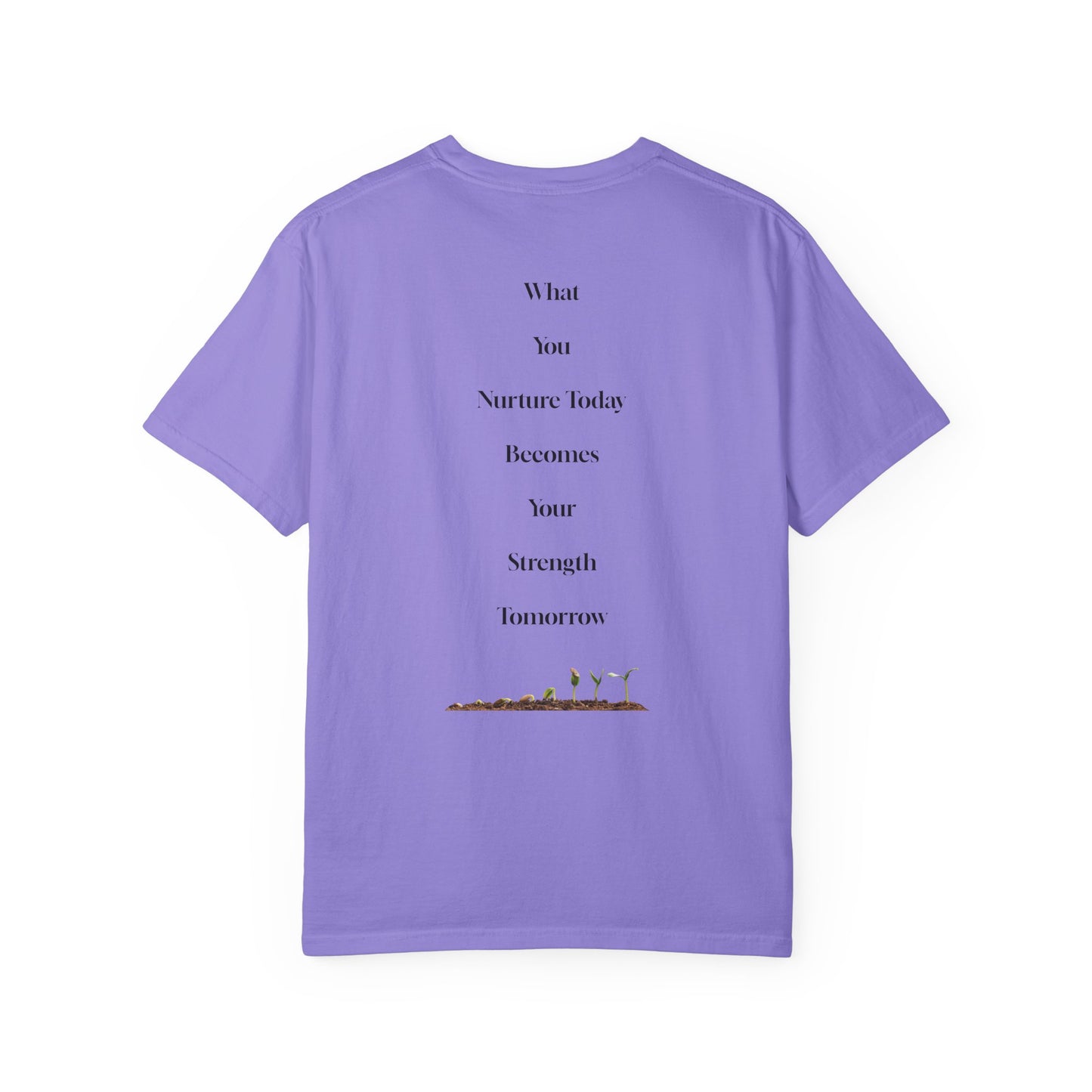 The Power of Words Collection - "Nurture" with Growing Plant Unisex Soft-style T-Shirt