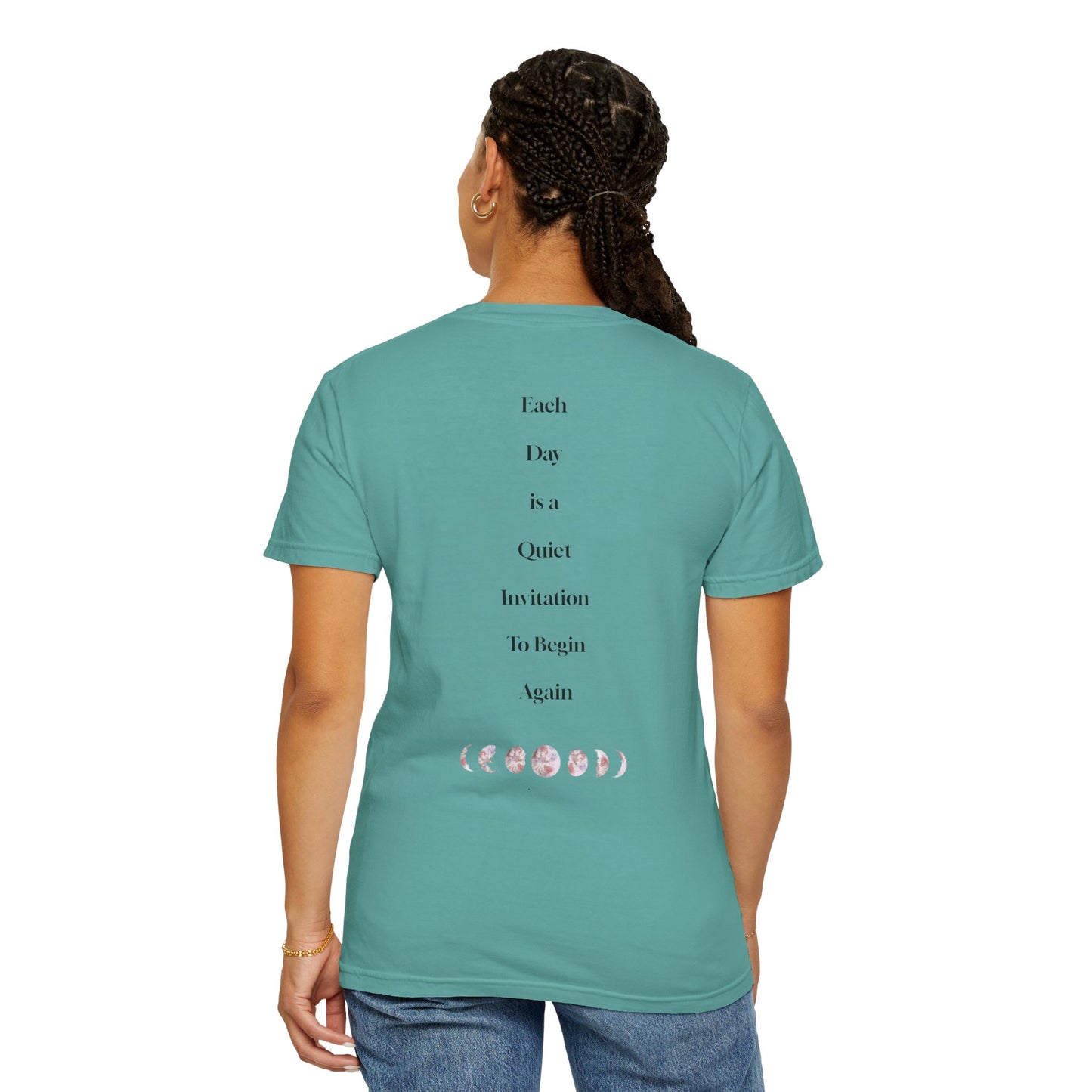 The Power of Words Collection - "Renew" with Moon Phases Unisex Soft-style T-Shirt