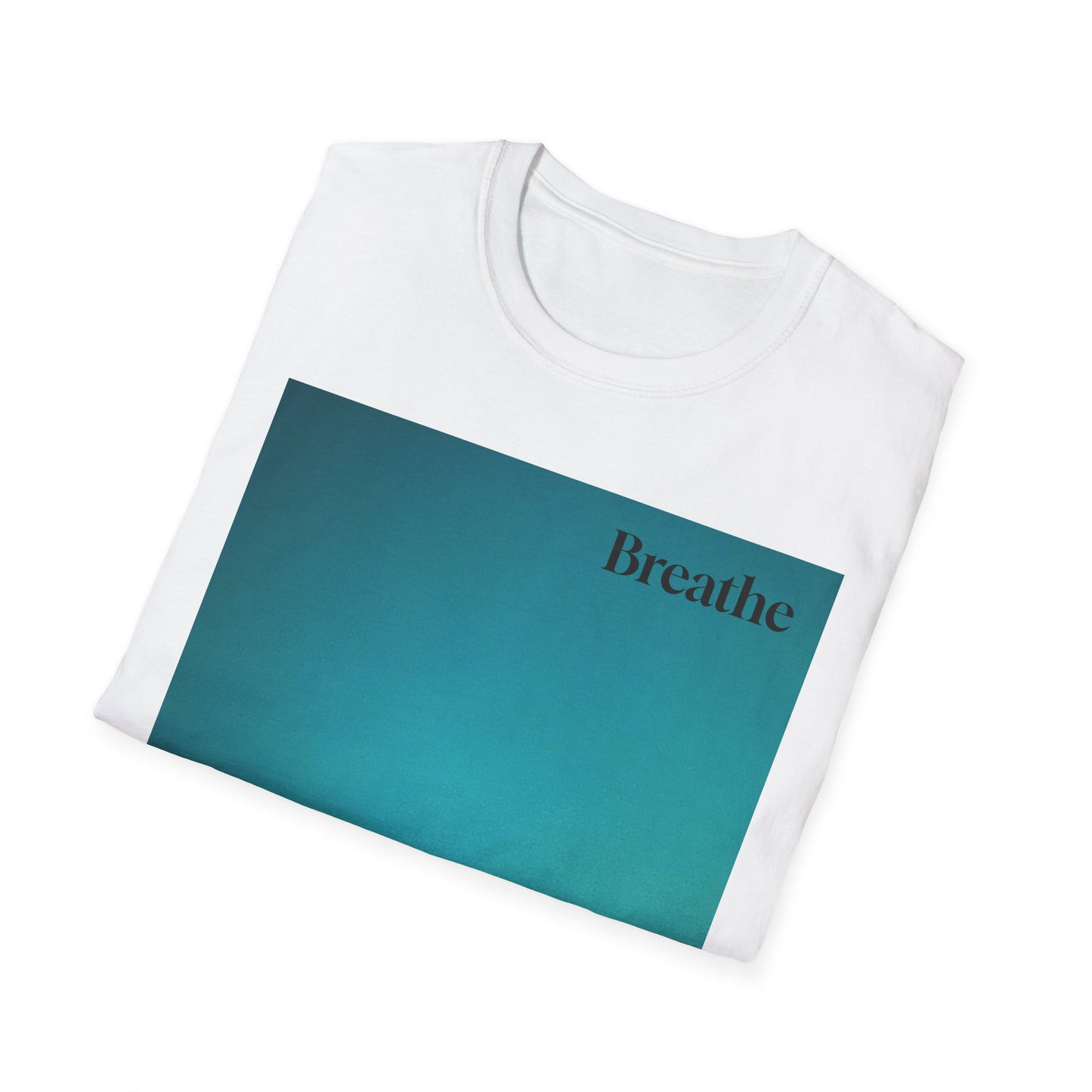 The Power of Color Collection - "Breathe" in Teal Unisex Softstyle T-Shirt