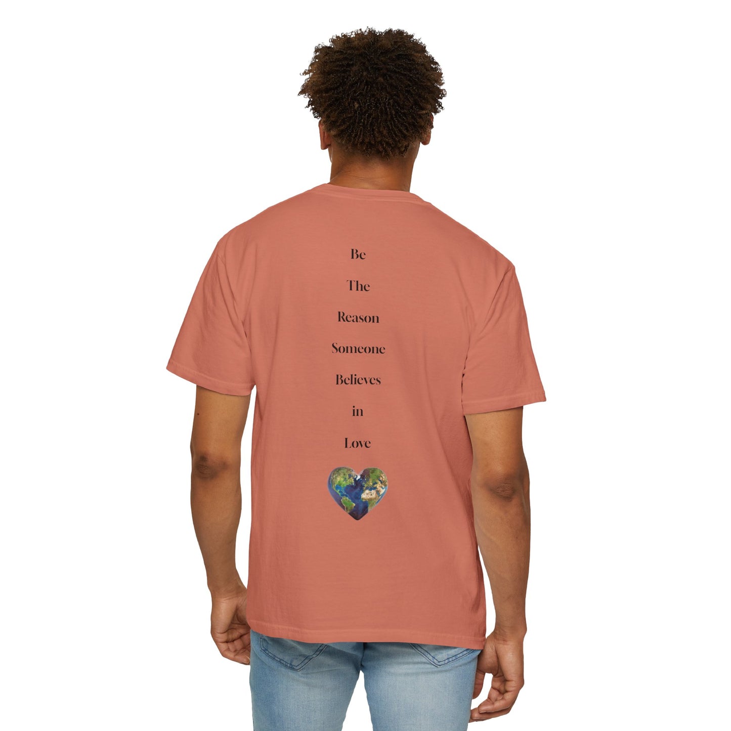 The Power of Words Collection - "Love" with Earth Heart Unisex Soft-style T-Shirt