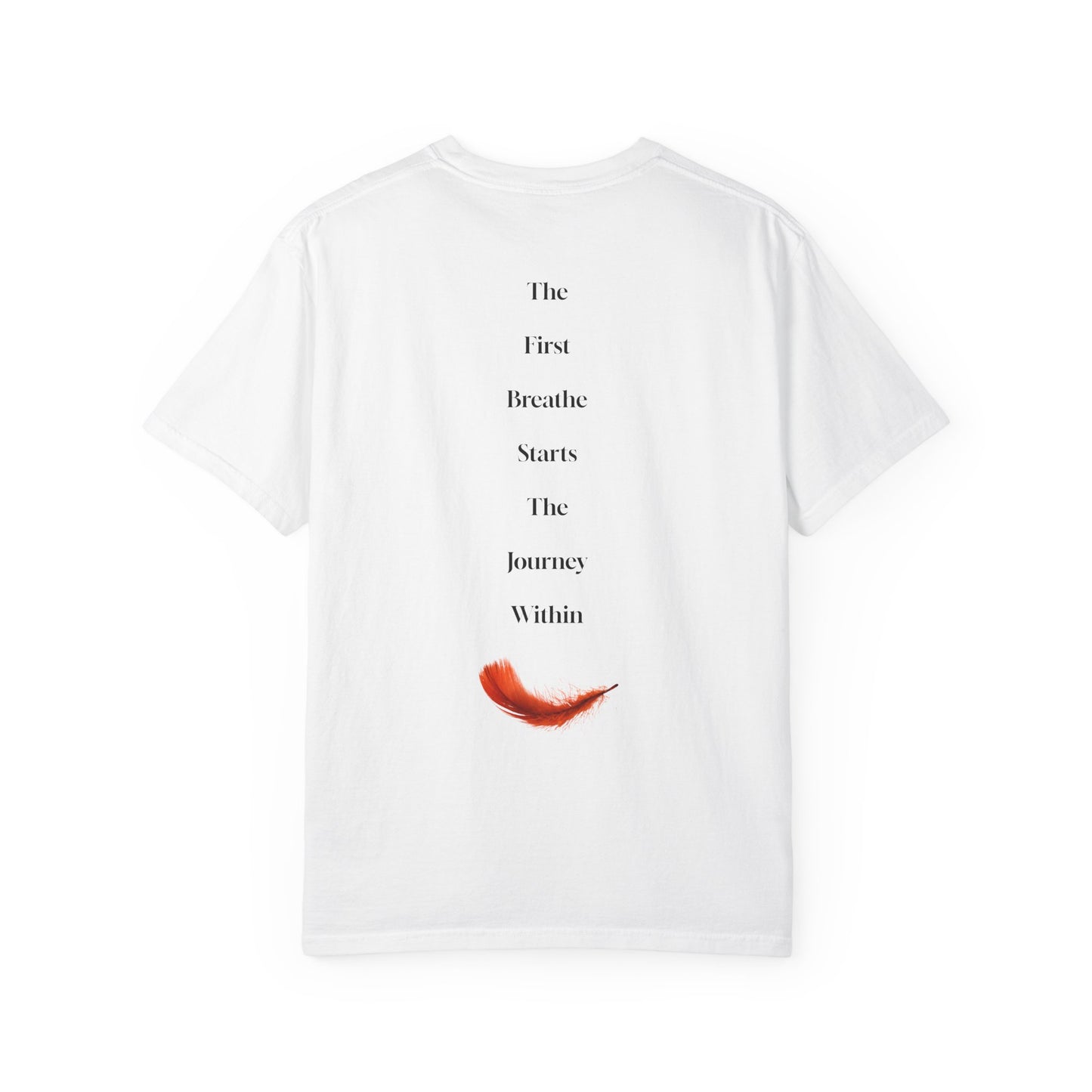 The Power of Words Collection - "Breathe" with Feather Unisex Soft-style T-Shirt