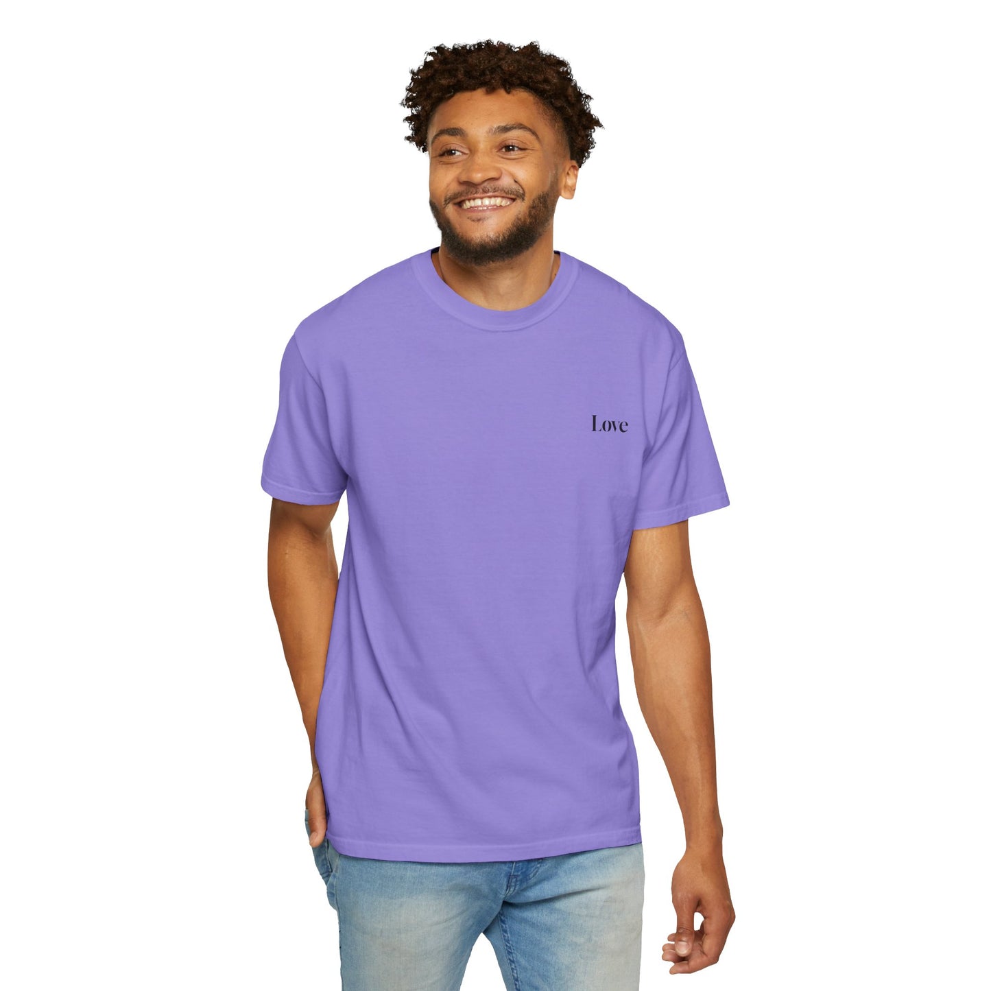 The Power of Words Collection - "Love" with Earth Heart Unisex Soft-style T-Shirt
