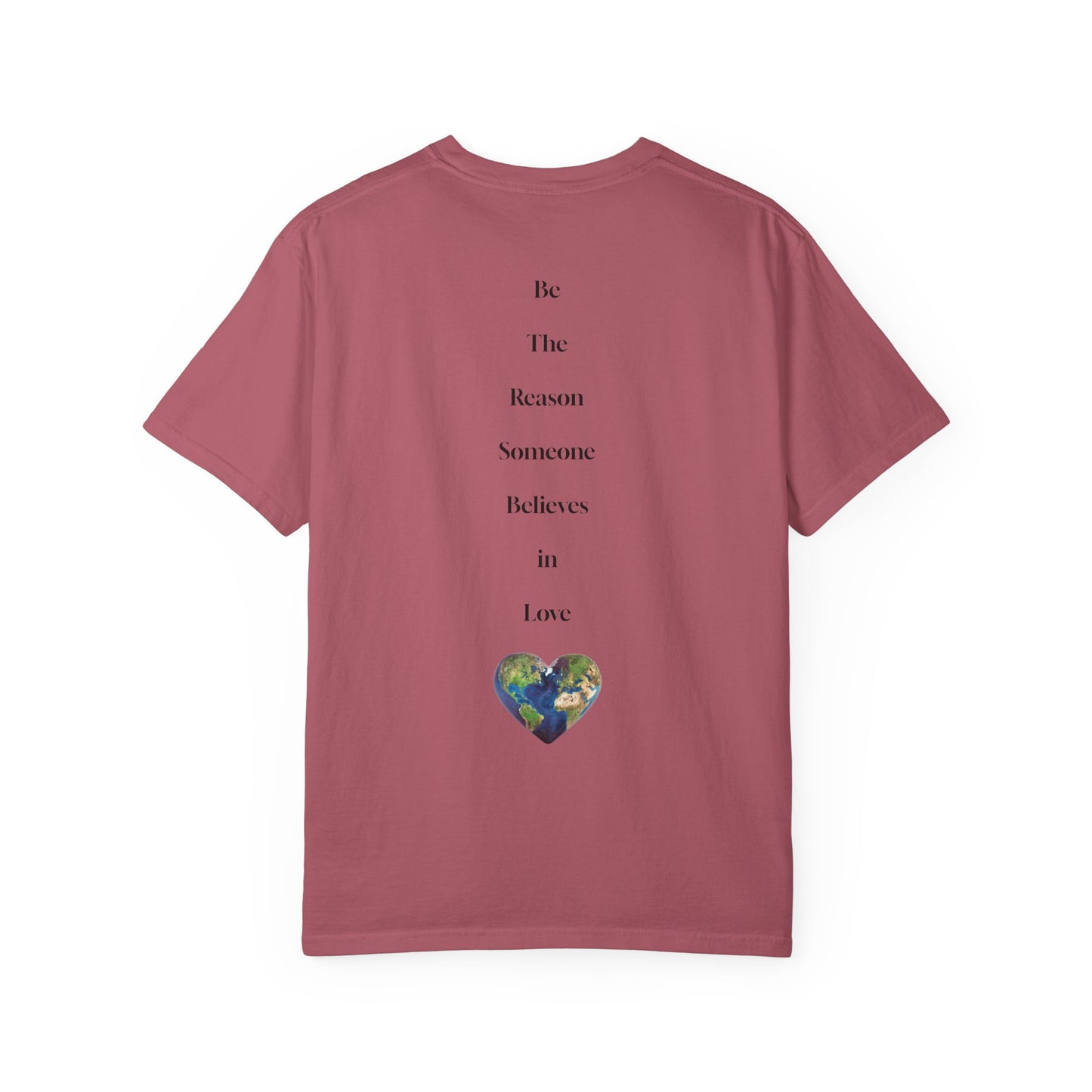 The Power of Words Collection - "Love" with Earth Heart Unisex Soft-style T-Shirt