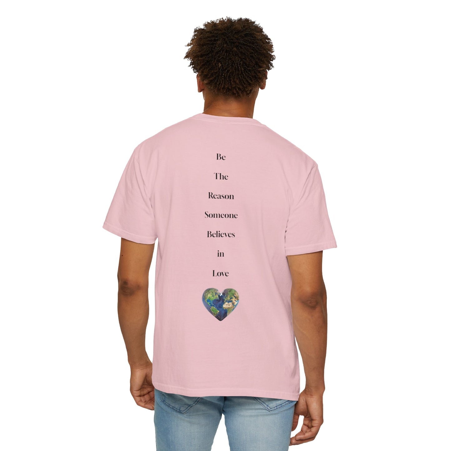 The Power of Words Collection - "Love" with Earth Heart Unisex Soft-style T-Shirt