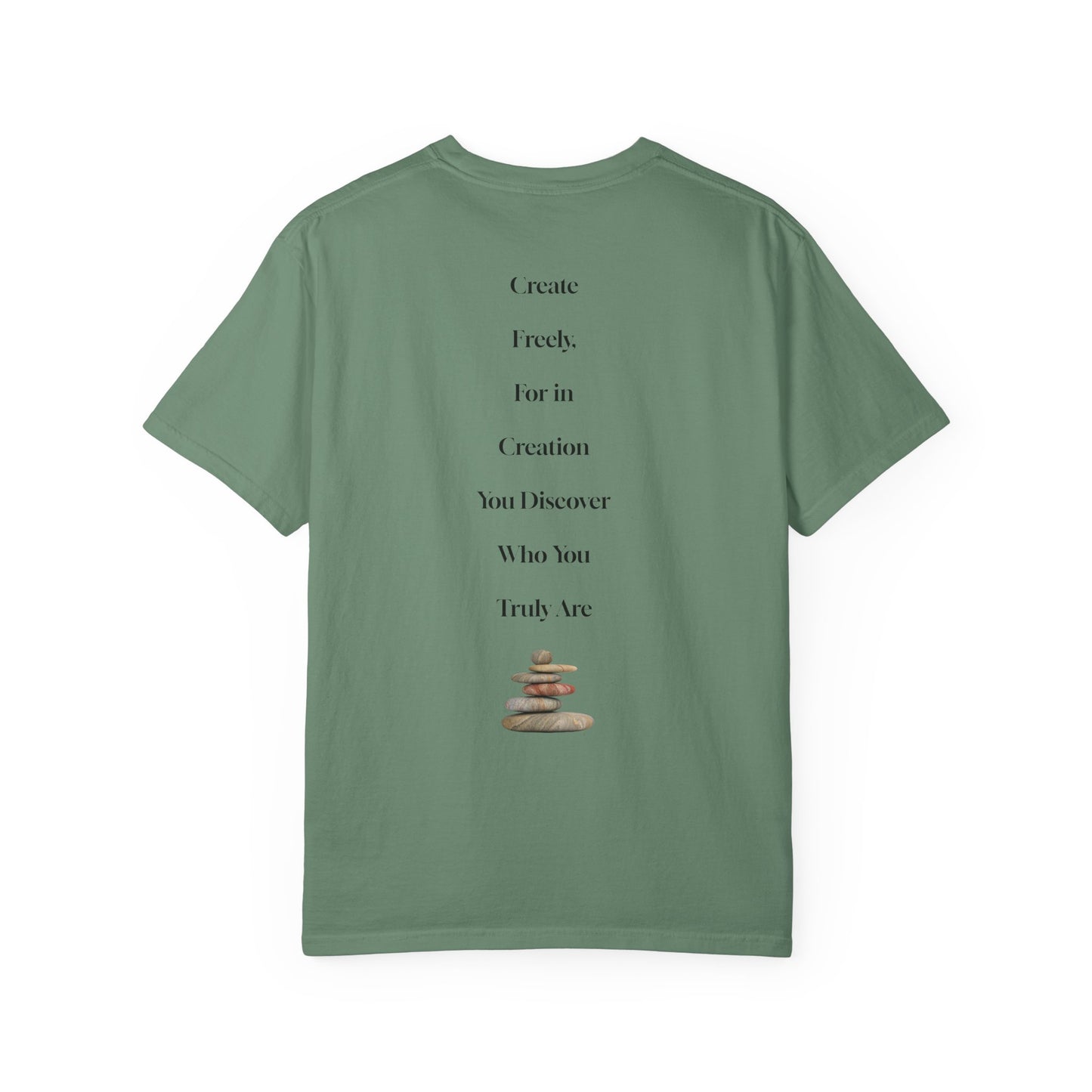 The Power of Words Collection - "Create" with Balancing Stones Unisex Soft-style T-Shirt