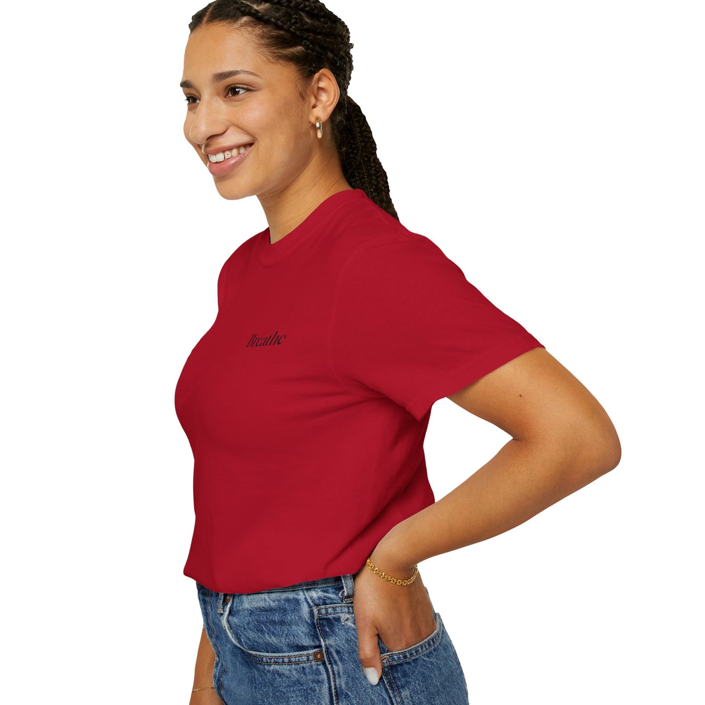 The Power of Words Collection - "Breathe" with Feather Unisex Soft-style T-Shirt
