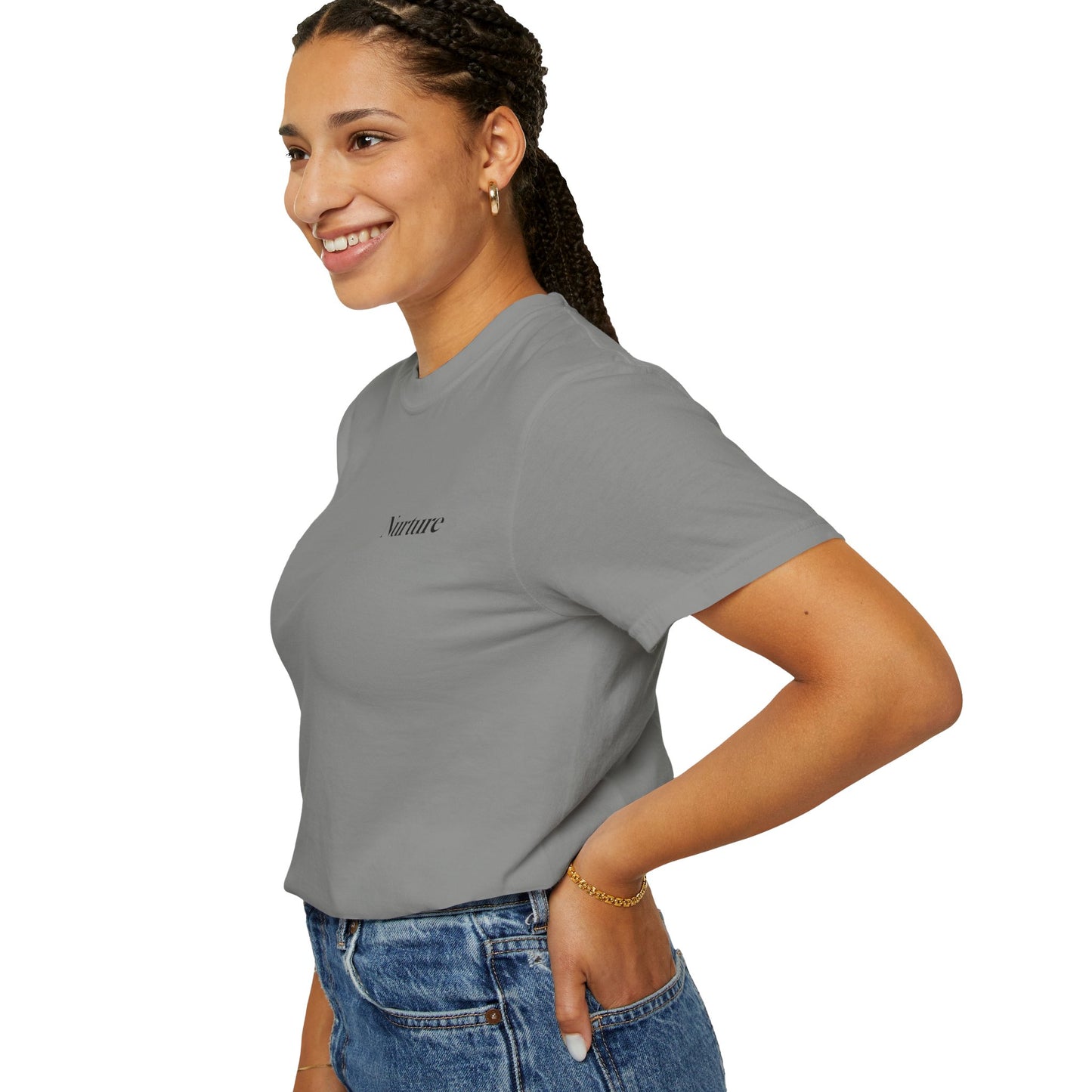 The Power of Words Collection - "Nurture" with Growing Plant Unisex Soft-style T-Shirt