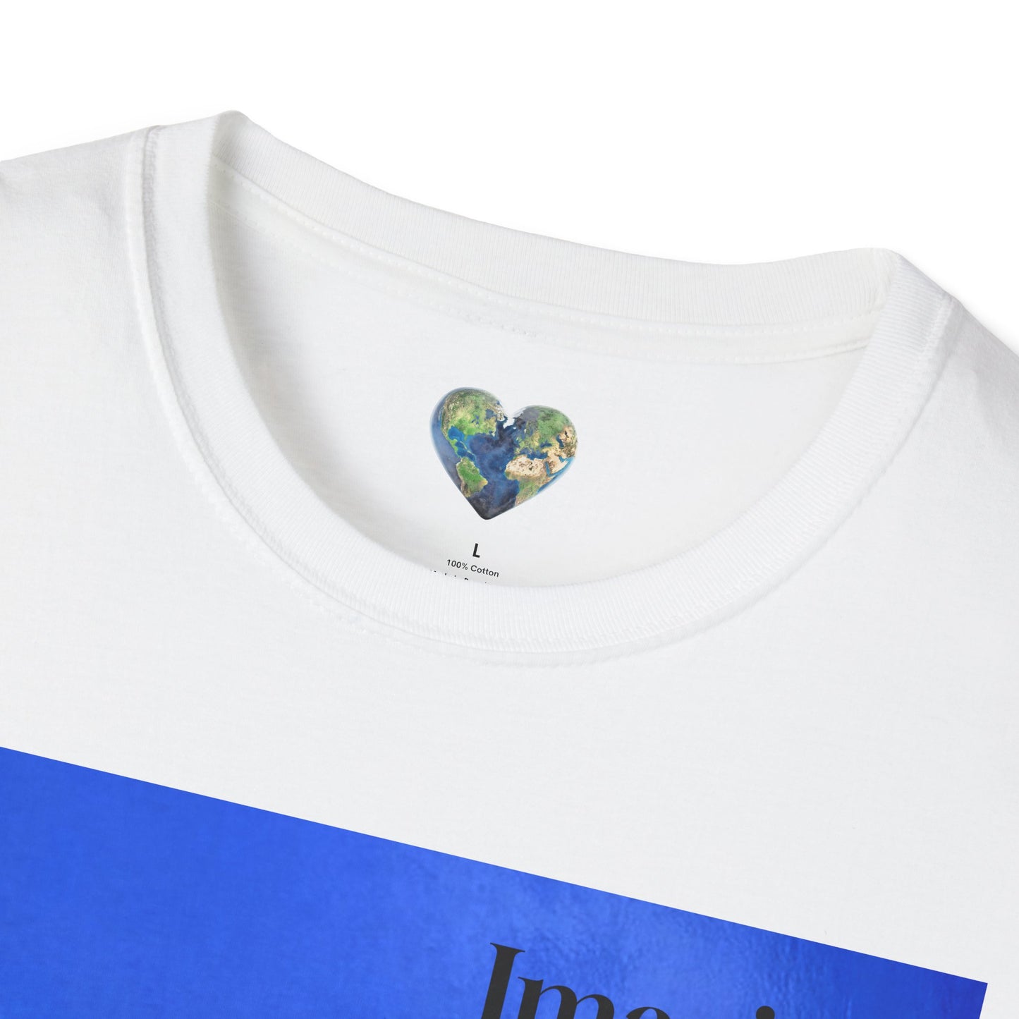 The Power of Color Collection - "Imagine" in Blue Unisex Softstyle T-Shirt