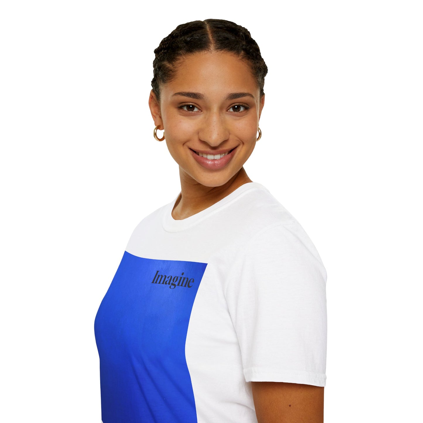 The Power of Color Collection - "Imagine" in Blue Unisex Softstyle T-Shirt