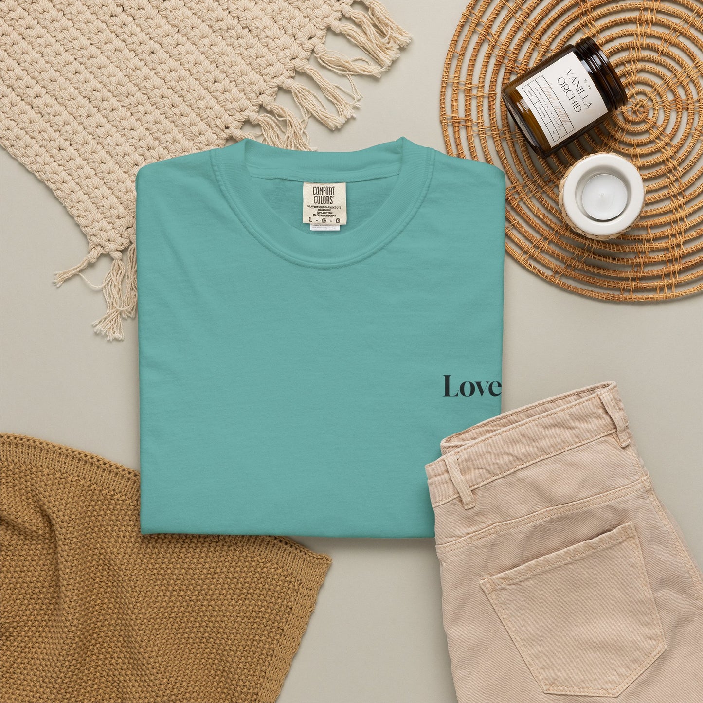 The Power of Words Collection - "Love" with Earth Heart Unisex Soft-style T-Shirt