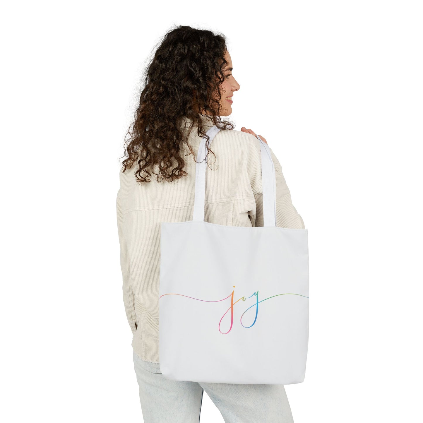 "JOY" Heart Earth Canvas Tote