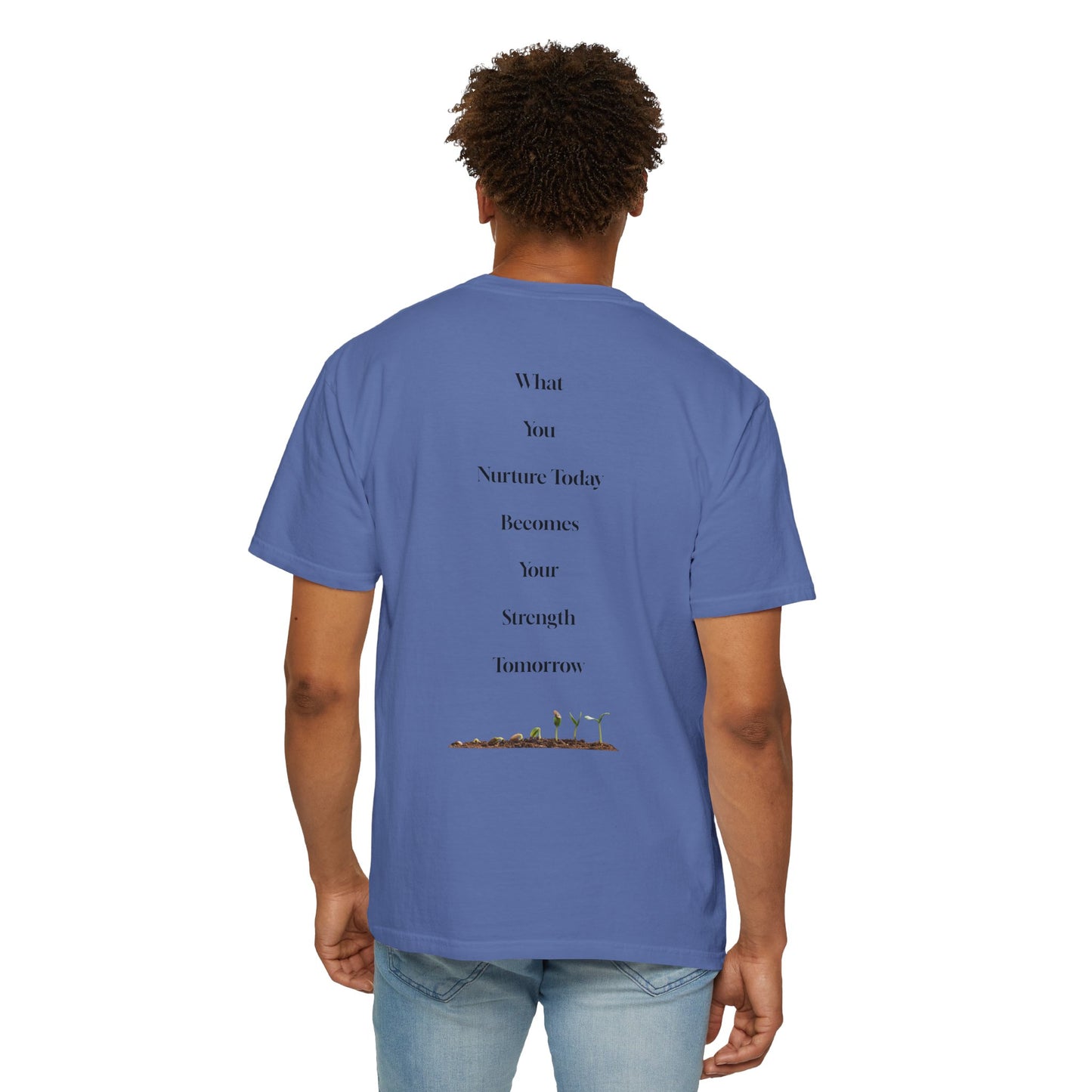 The Power of Words Collection - "Nurture" with Growing Plant Unisex Soft-style T-Shirt
