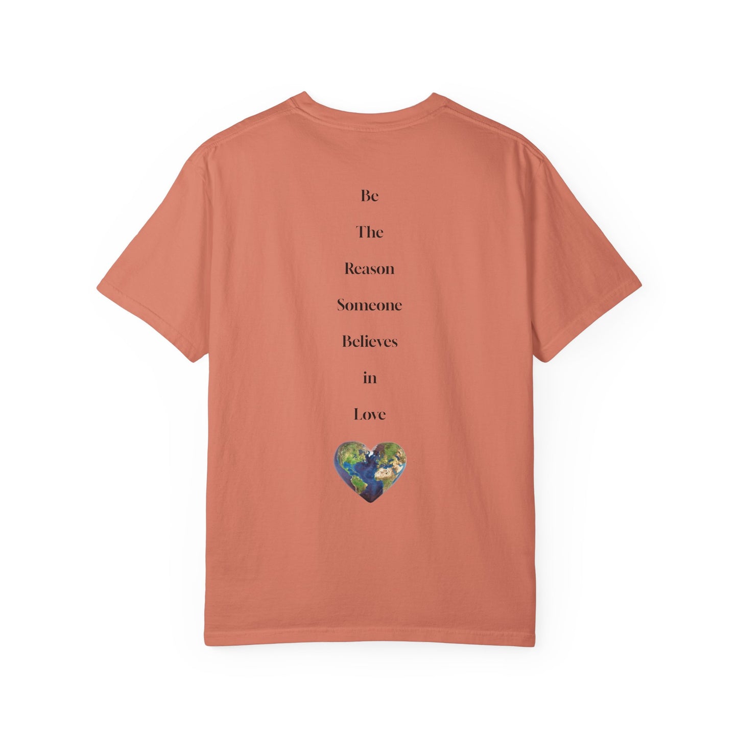 The Power of Words Collection - "Love" with Earth Heart Unisex Soft-style T-Shirt