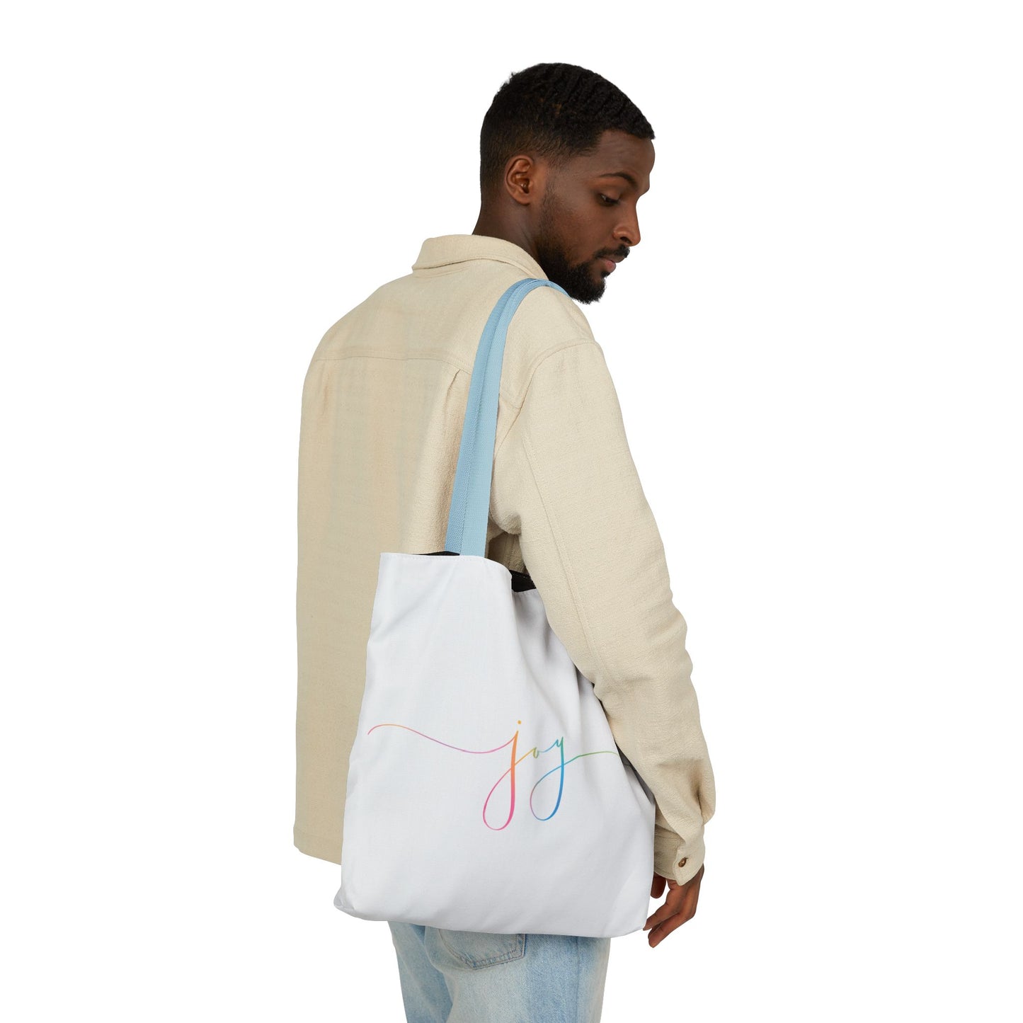 "JOY" Heart Earth Canvas Tote