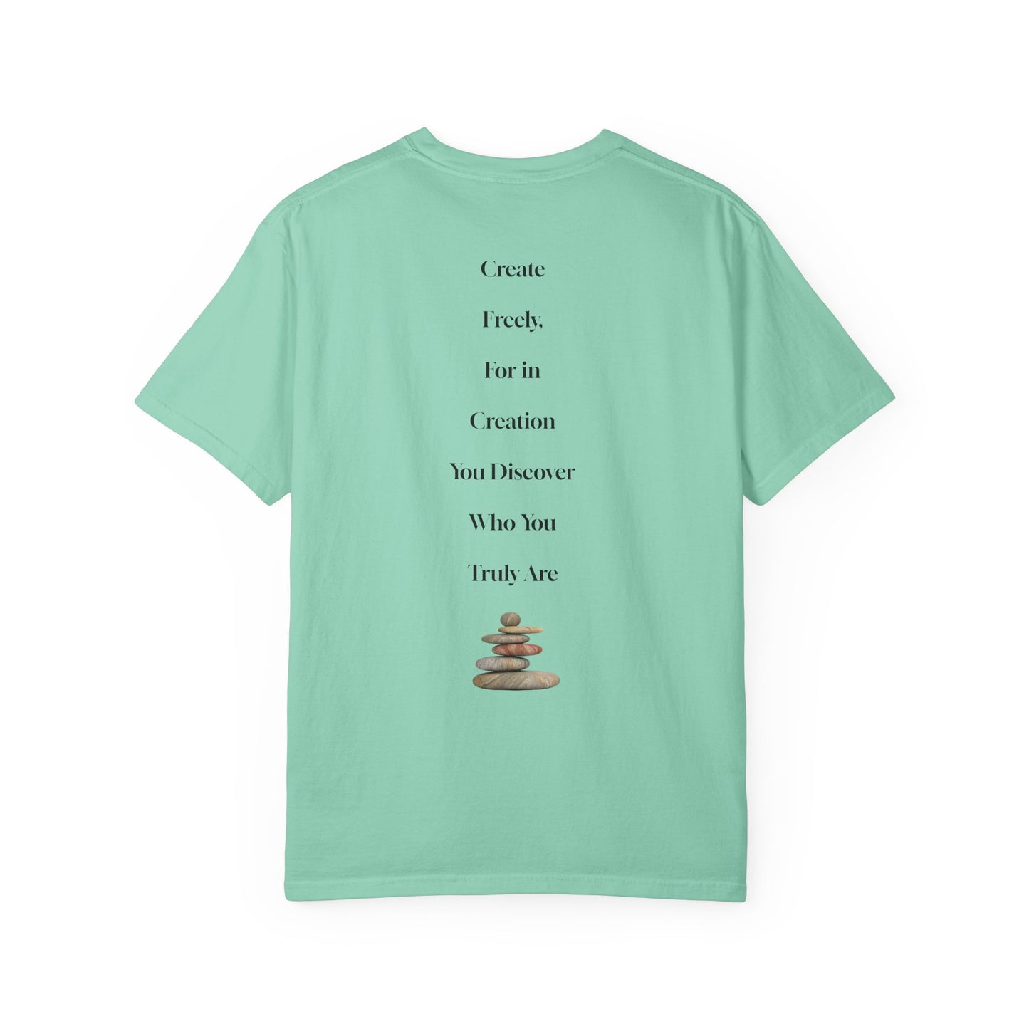 The Power of Words Collection - "Create" with Balancing Stones Unisex Soft-style T-Shirt