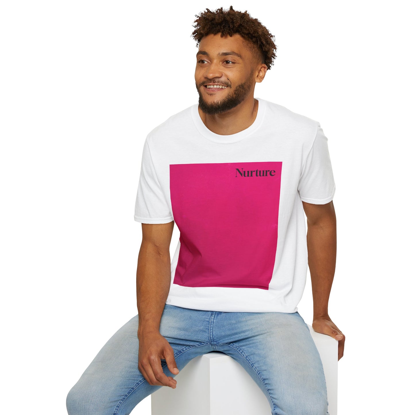 The Power of Color Collection - "Nurture" in Fuchsia Unisex Softstyle T-Shirt