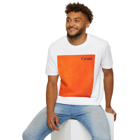 The Power of Color Collection - "Create" in Orange Unisex Softstyle T-Shirt