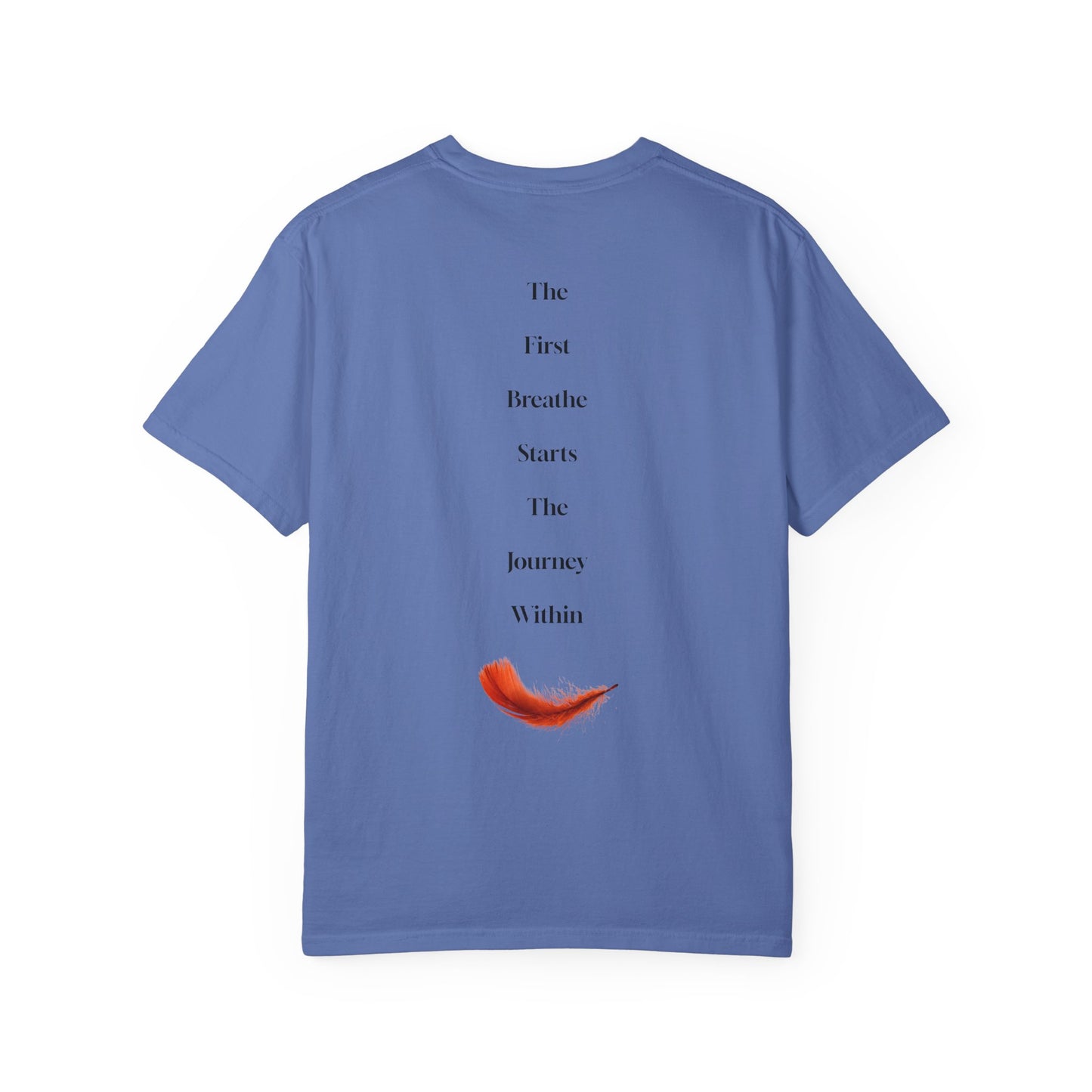 The Power of Words Collection - "Breathe" with Feather Unisex Soft-style T-Shirt
