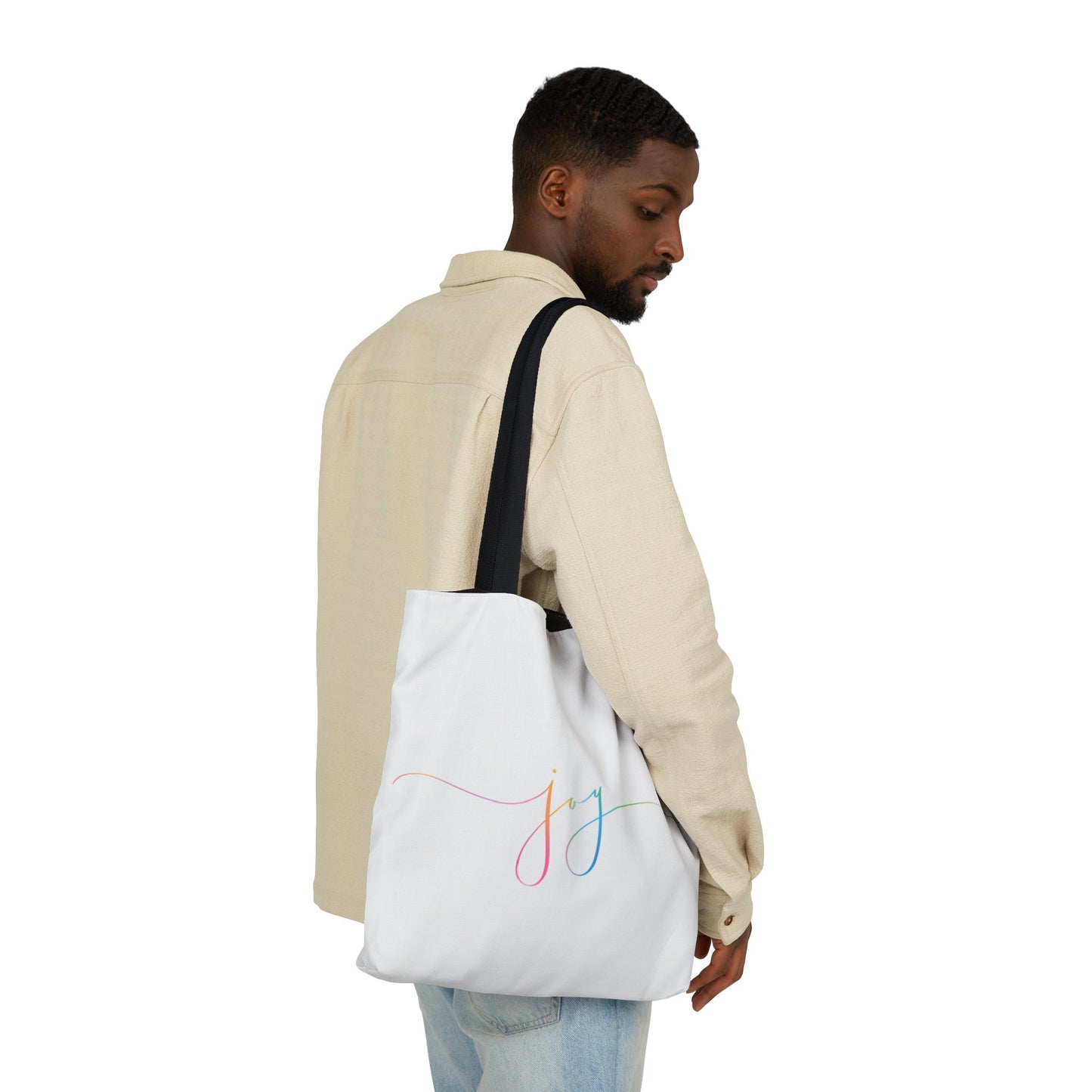 "JOY" Heart Earth Canvas Tote