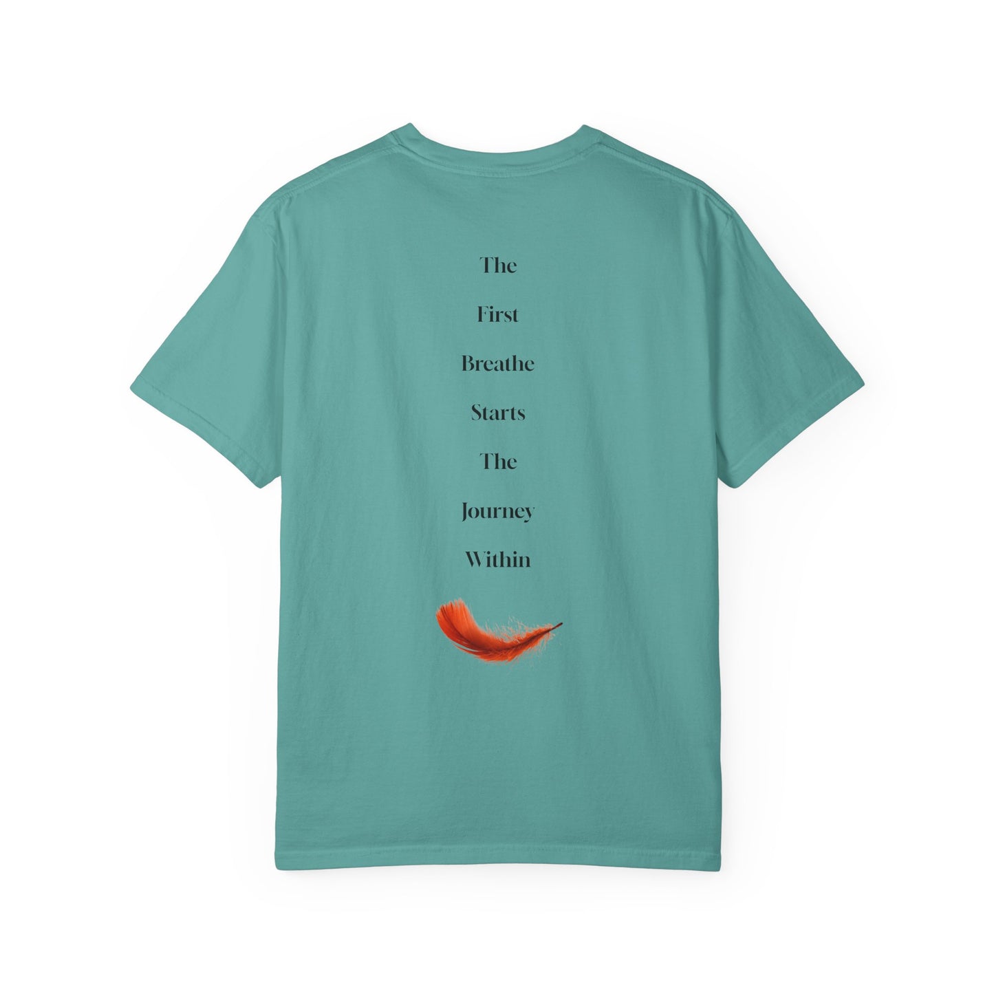 The Power of Words Collection - "Breathe" with Feather Unisex Soft-style T-Shirt