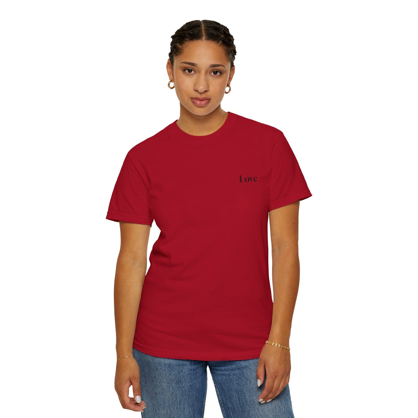 The Power of Words Collection - "Love" with Earth Heart Unisex Soft-style T-Shirt