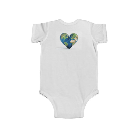 "JOY" Infant Bodysuit — Heart Earth Baby Onesie (Eco-Love Gift)