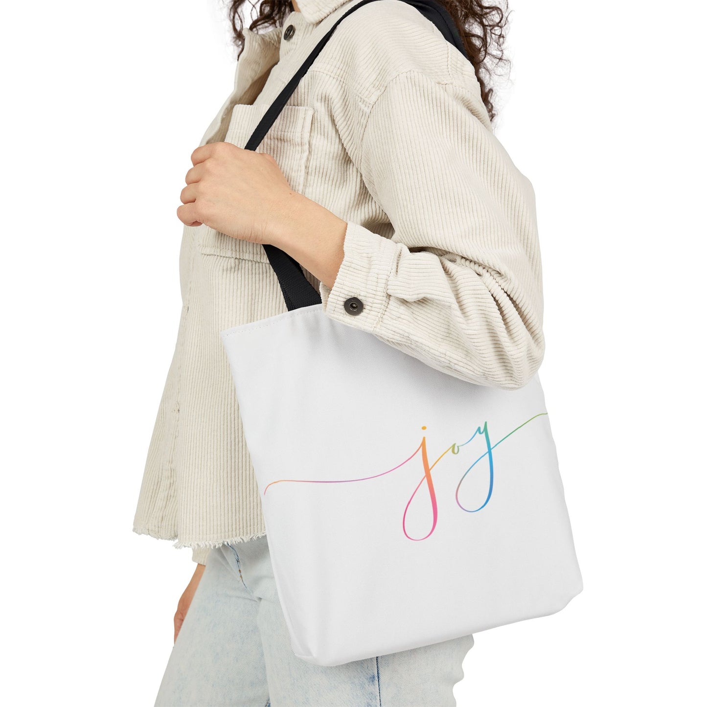 "JOY" Heart Earth Canvas Tote